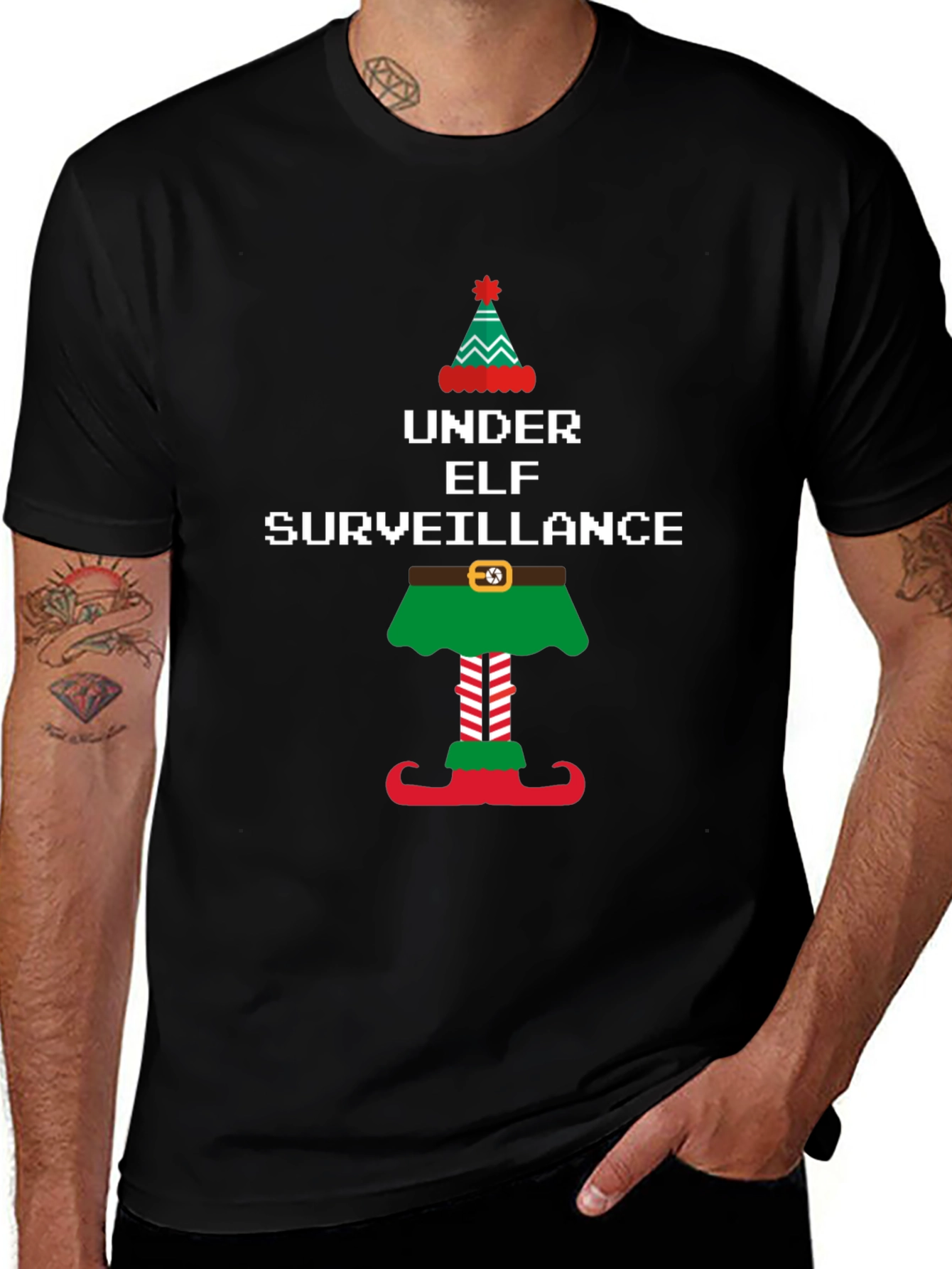 Under Elf Surveillance Christmas T-Shirt