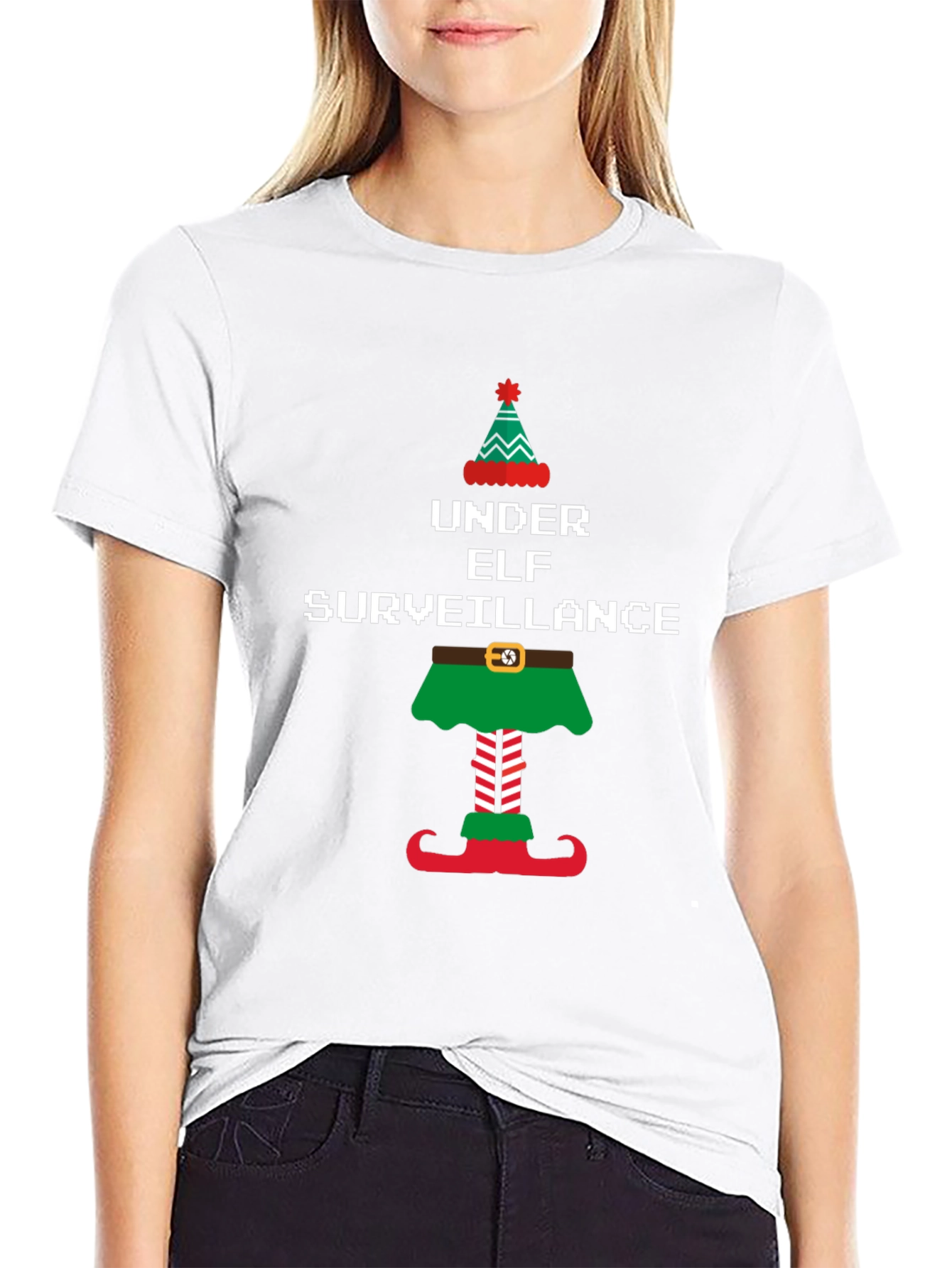Under Elf Surveillance Christmas T-Shirt