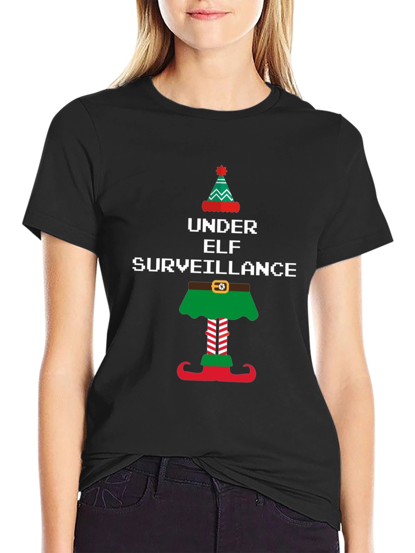 Under Elf Surveillance Christmas T-Shirt