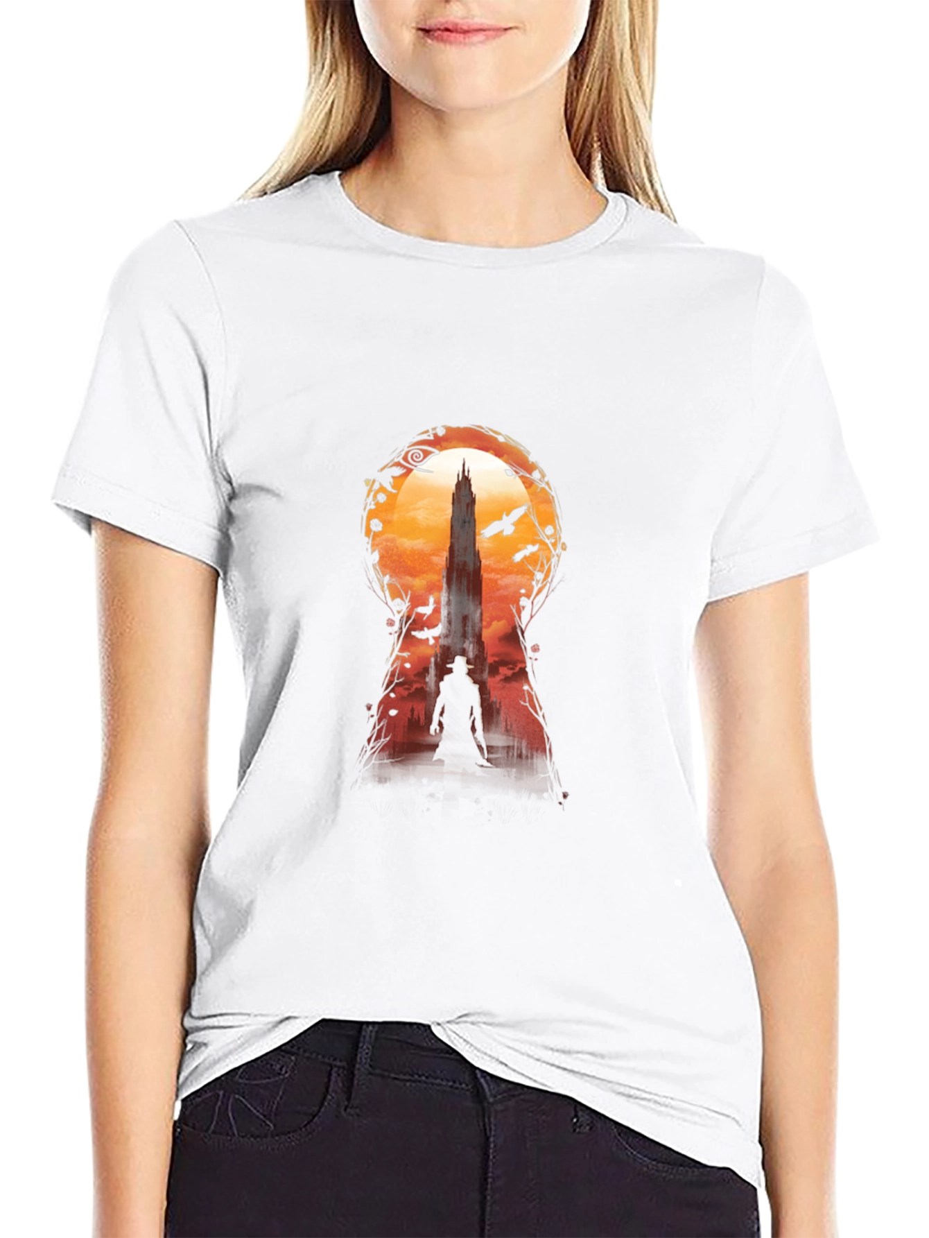 Dark Tower Keyhole Graphic Tee - Black