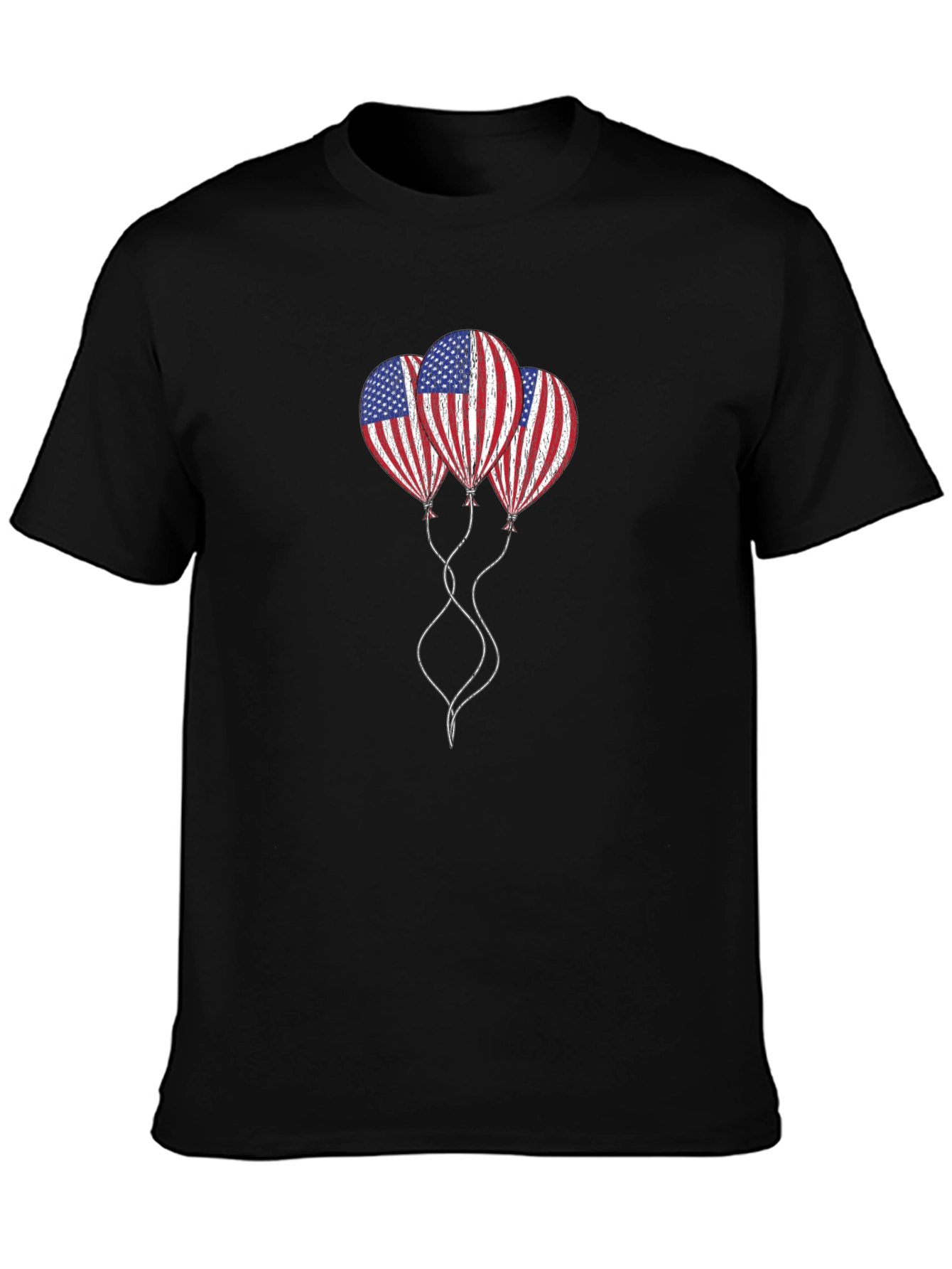American Flag Balloons T-Shirt - Patriotic Design