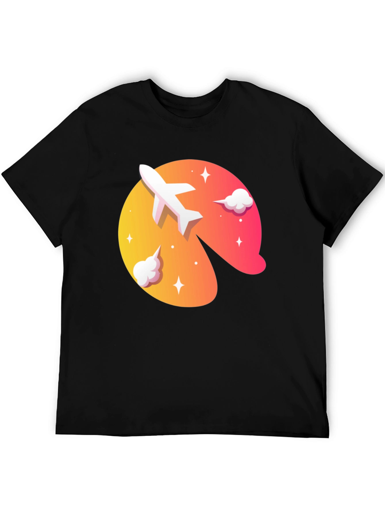 Airplane Sunset Graphic Tee - Stylish Travel Shirt