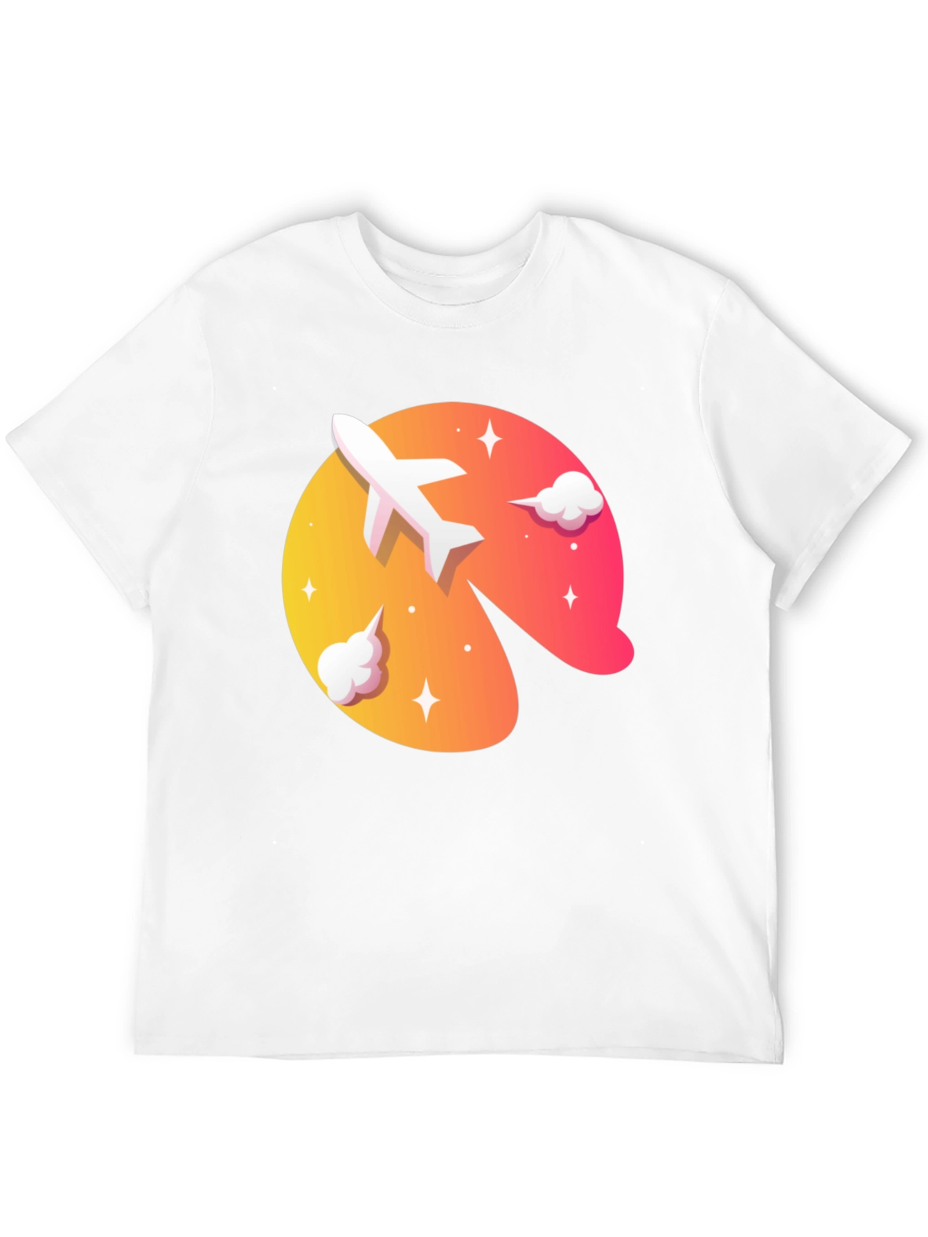 Airplane Sunset Graphic Tee - Stylish Travel Shirt