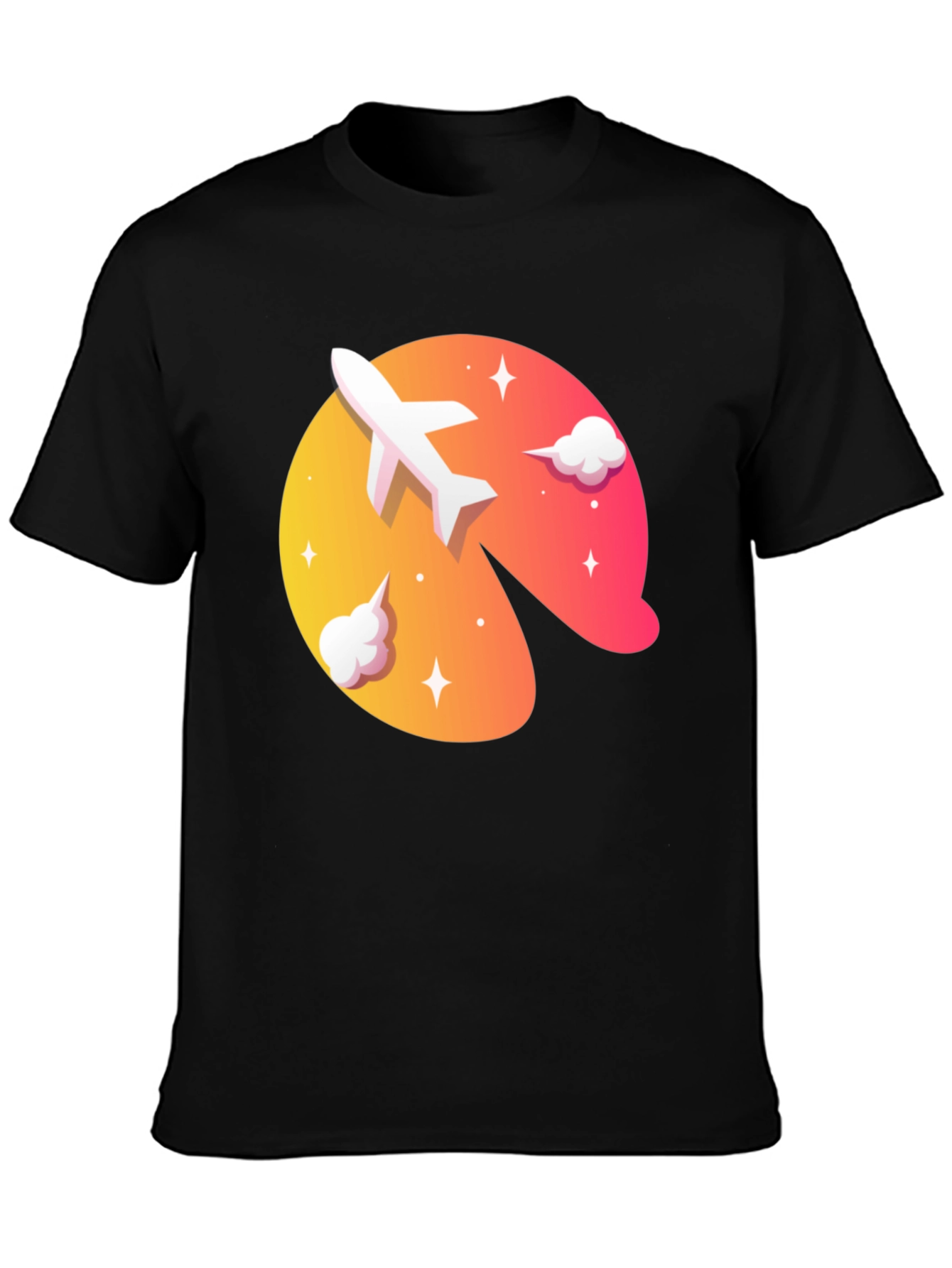 Airplane Sunset Graphic Tee - Stylish Travel Shirt