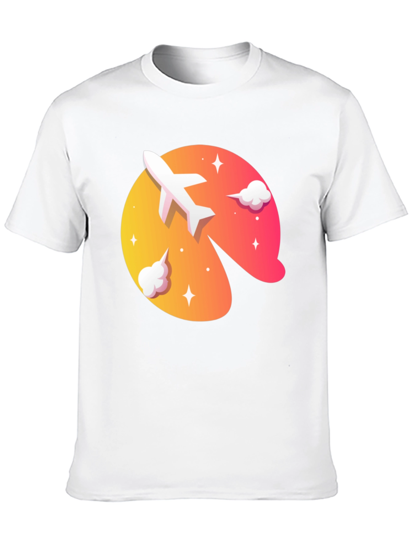 Airplane Sunset Graphic Tee - Stylish Travel Shirt