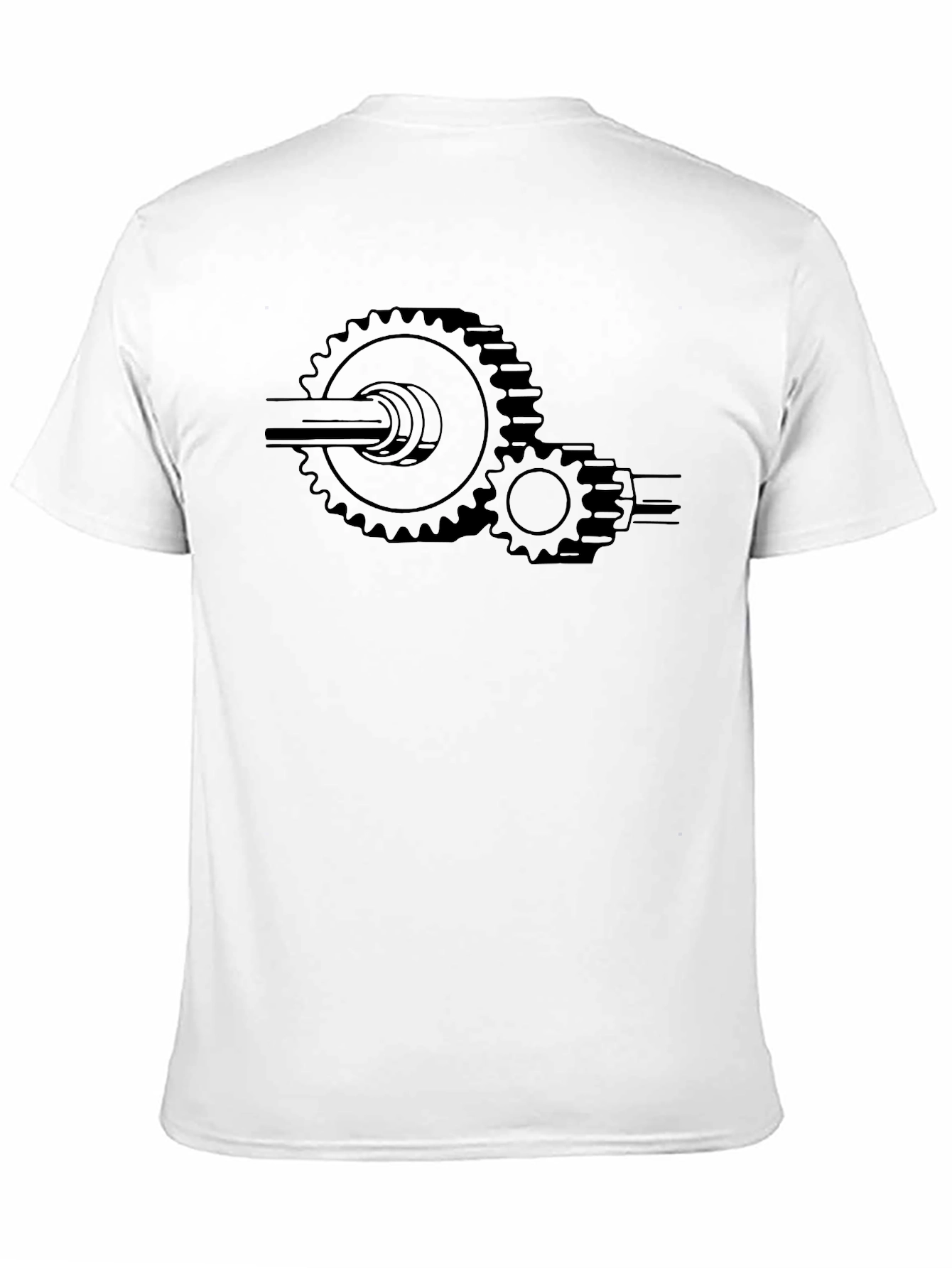Gear Graphic Black T-Shirt - Mechanical Design