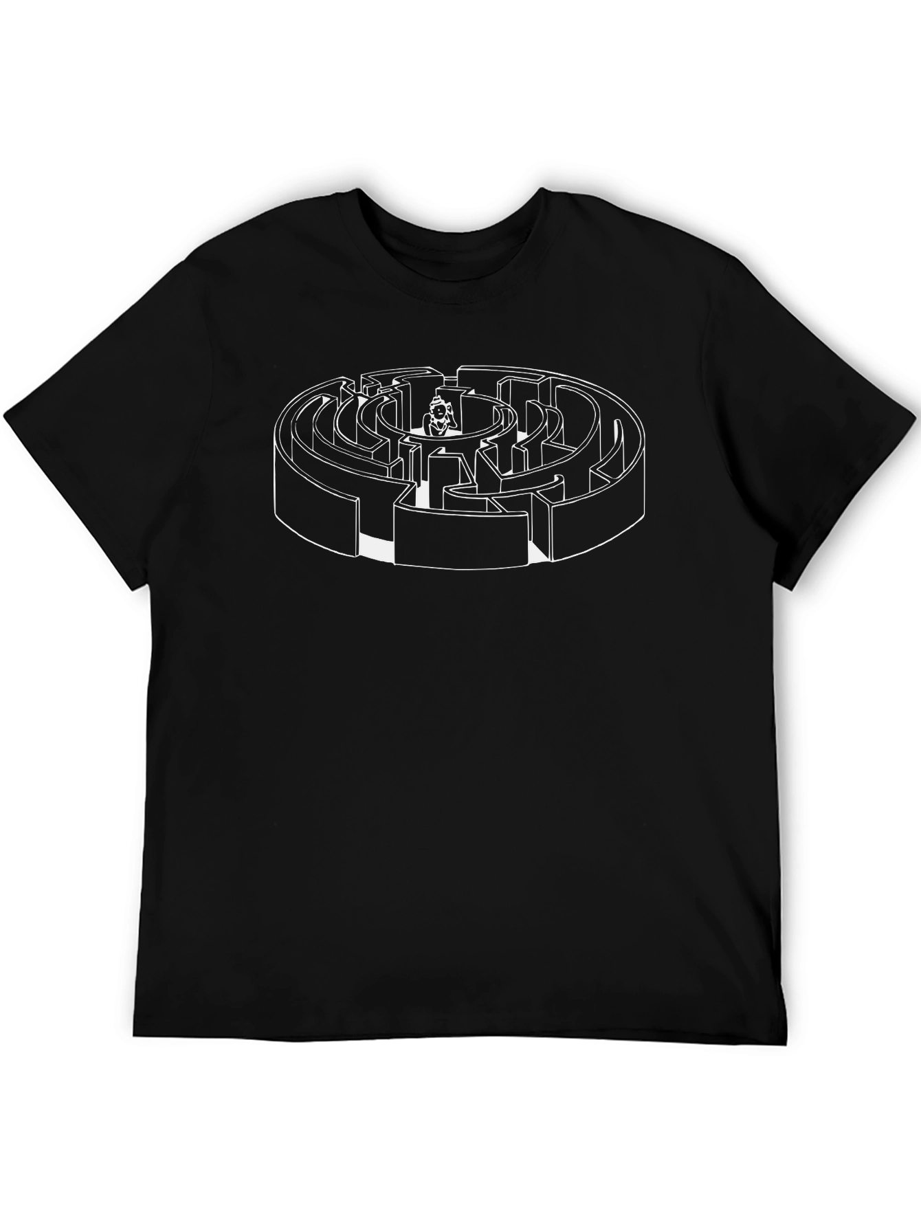 Maze Graphic Tee - Solve the Puzzle!