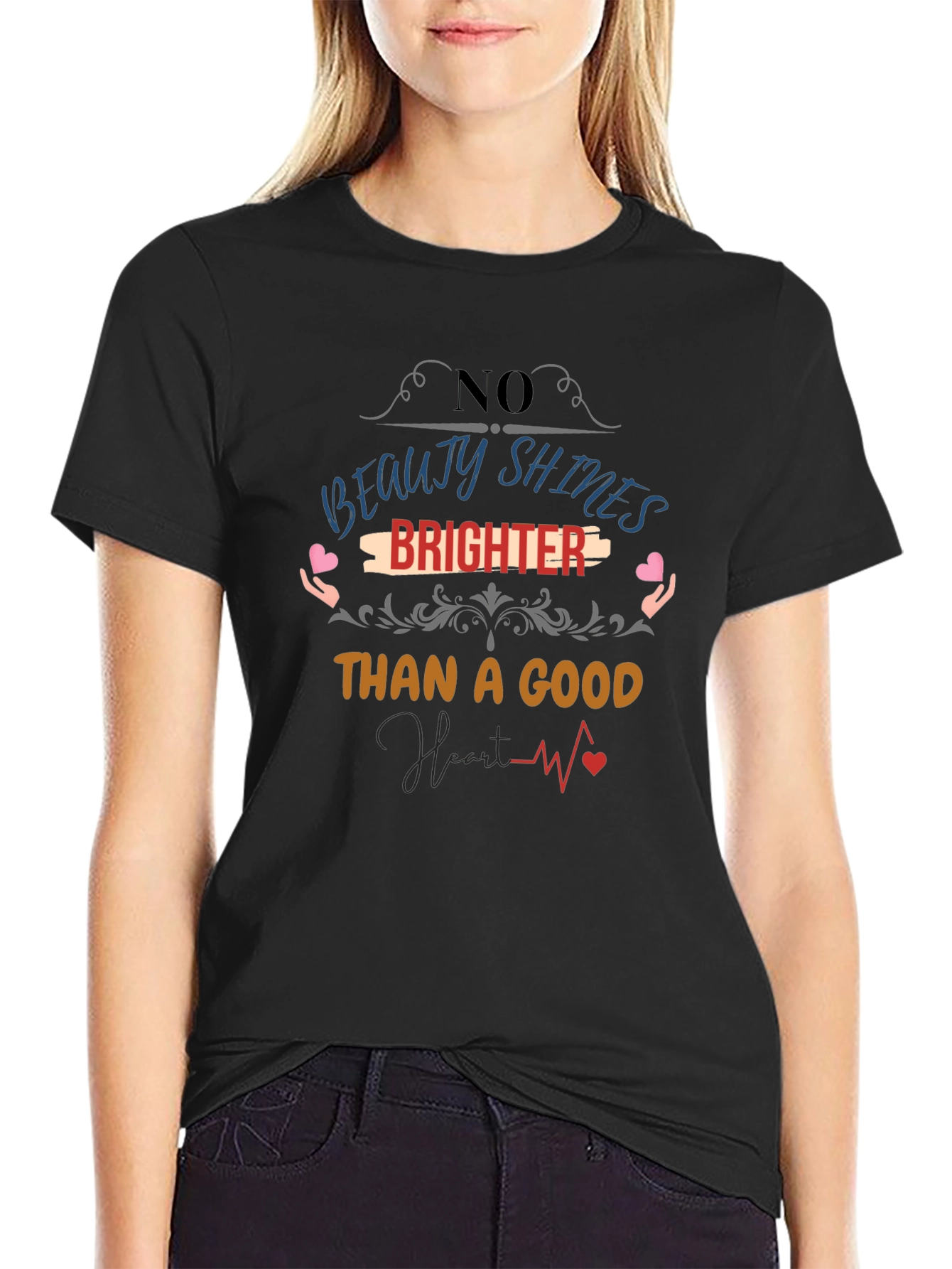 Good Heart Graphic T-Shirt - Black
