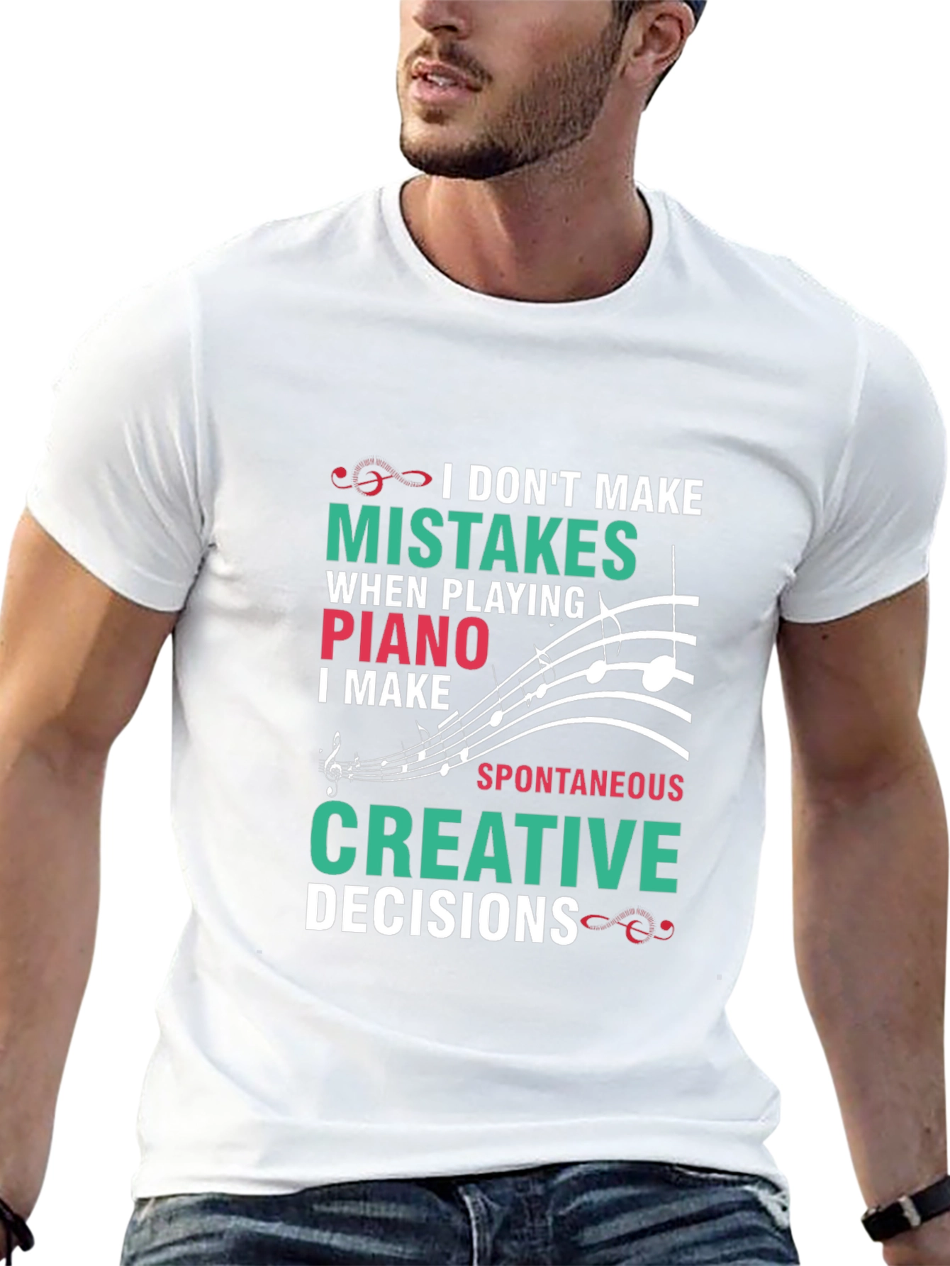 Funny Piano T-Shirt: I Dont Make Mistakes