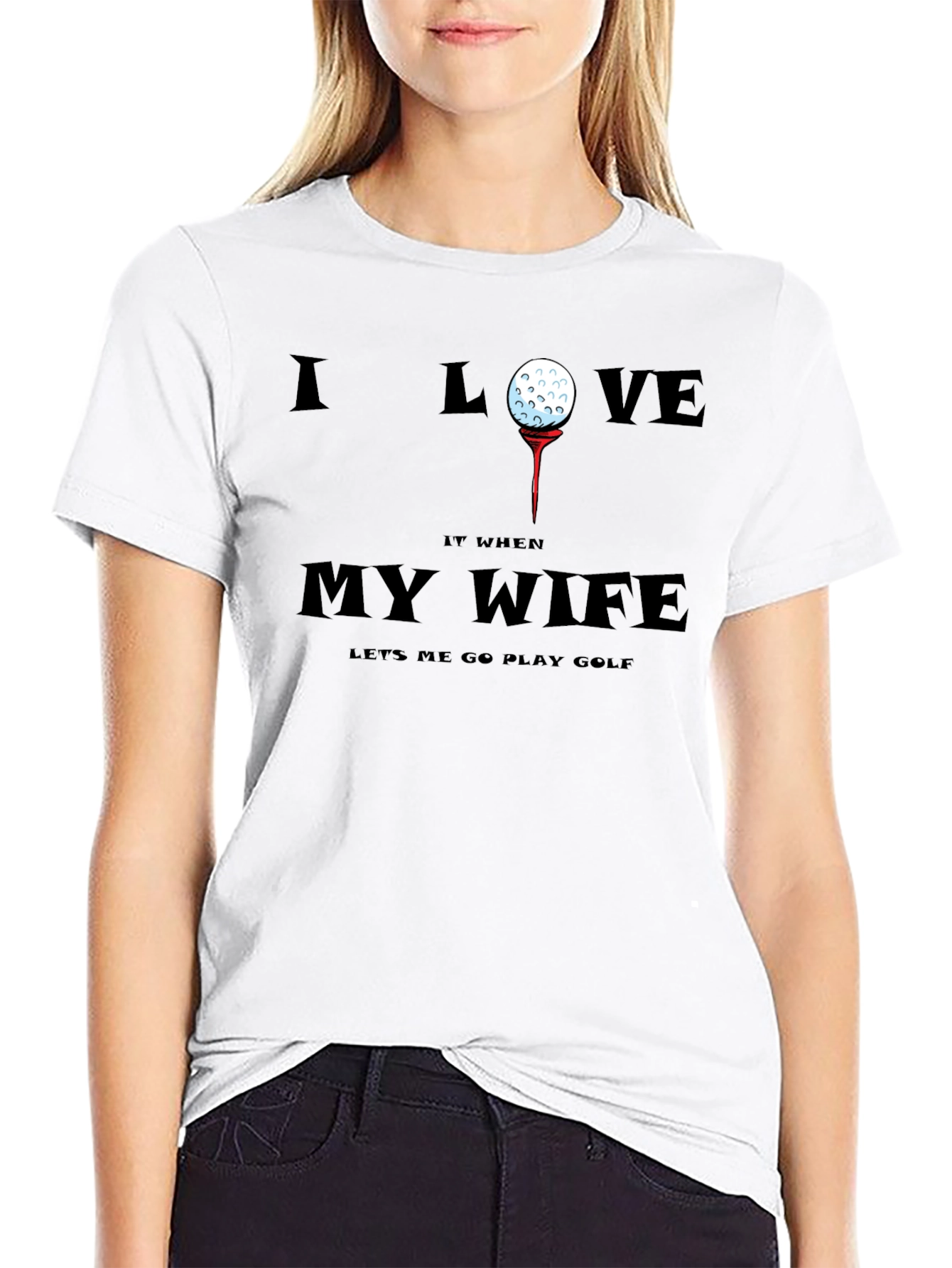 Golf Lover T-Shirt - My Wife Lets Me