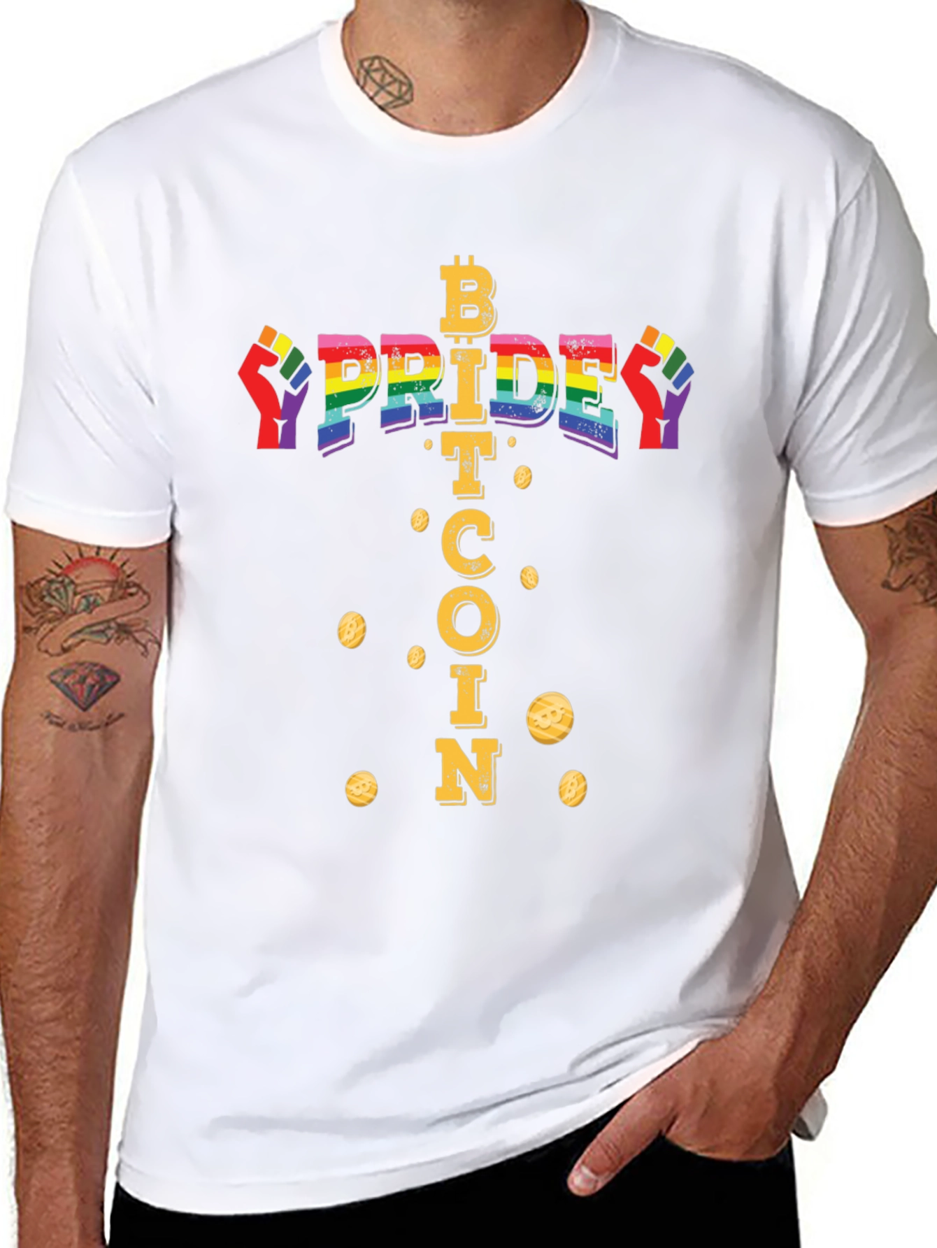 Bitcoin Pride T-Shirt - Crypto LGBT Equality Tee