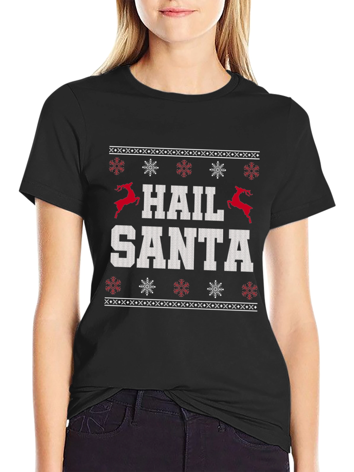 Hail Santa Ugly Christmas Sweater T-Shirt