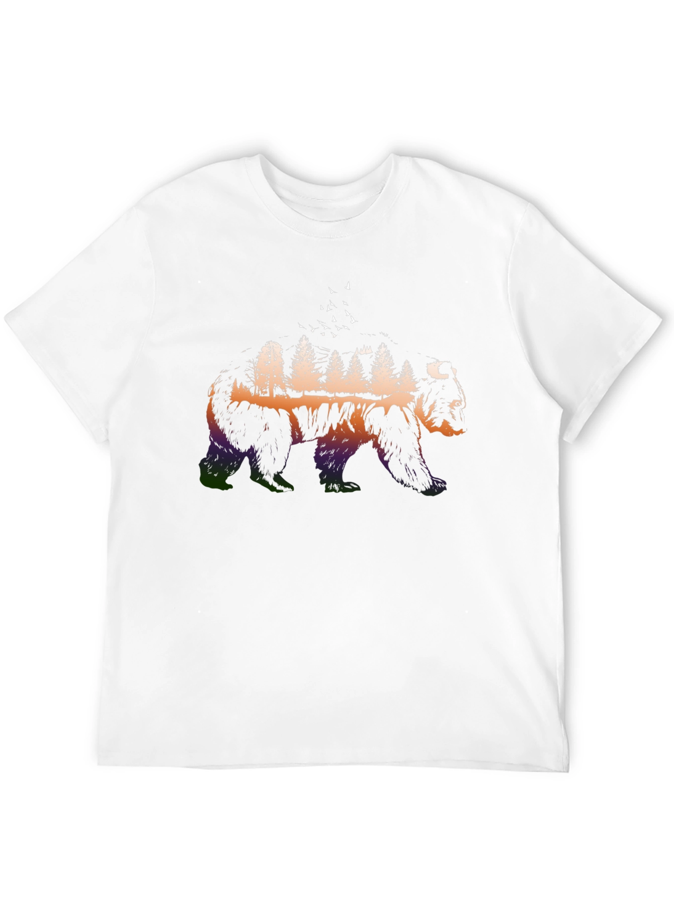 Nature Bear Graphic Tee - Mens Black T-Shirt