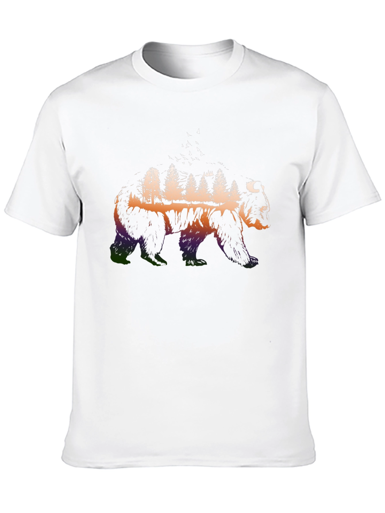 Nature Bear Graphic Tee - Mens Black T-Shirt