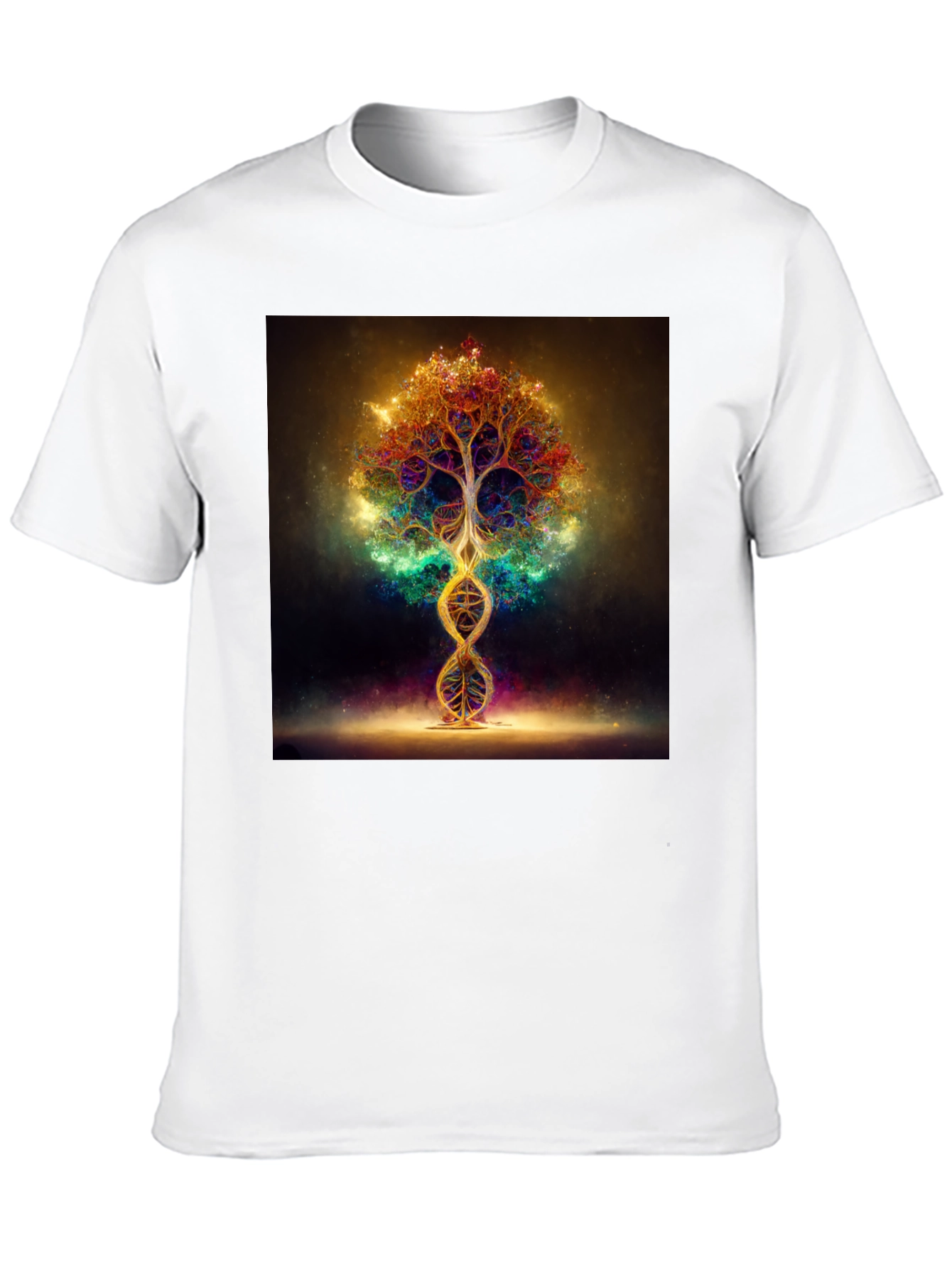 Cosmic Tree DNA T-Shirt - Vibrant Design