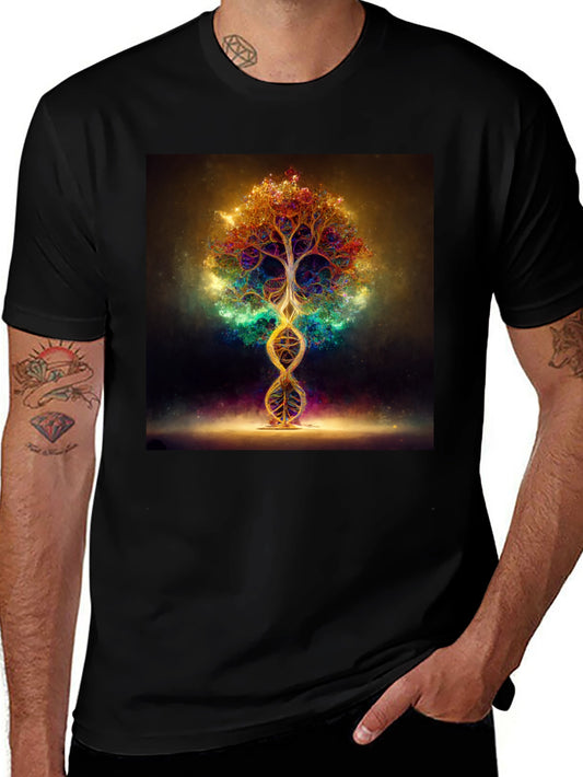 Cosmic Tree DNA T-Shirt - Vibrant Design