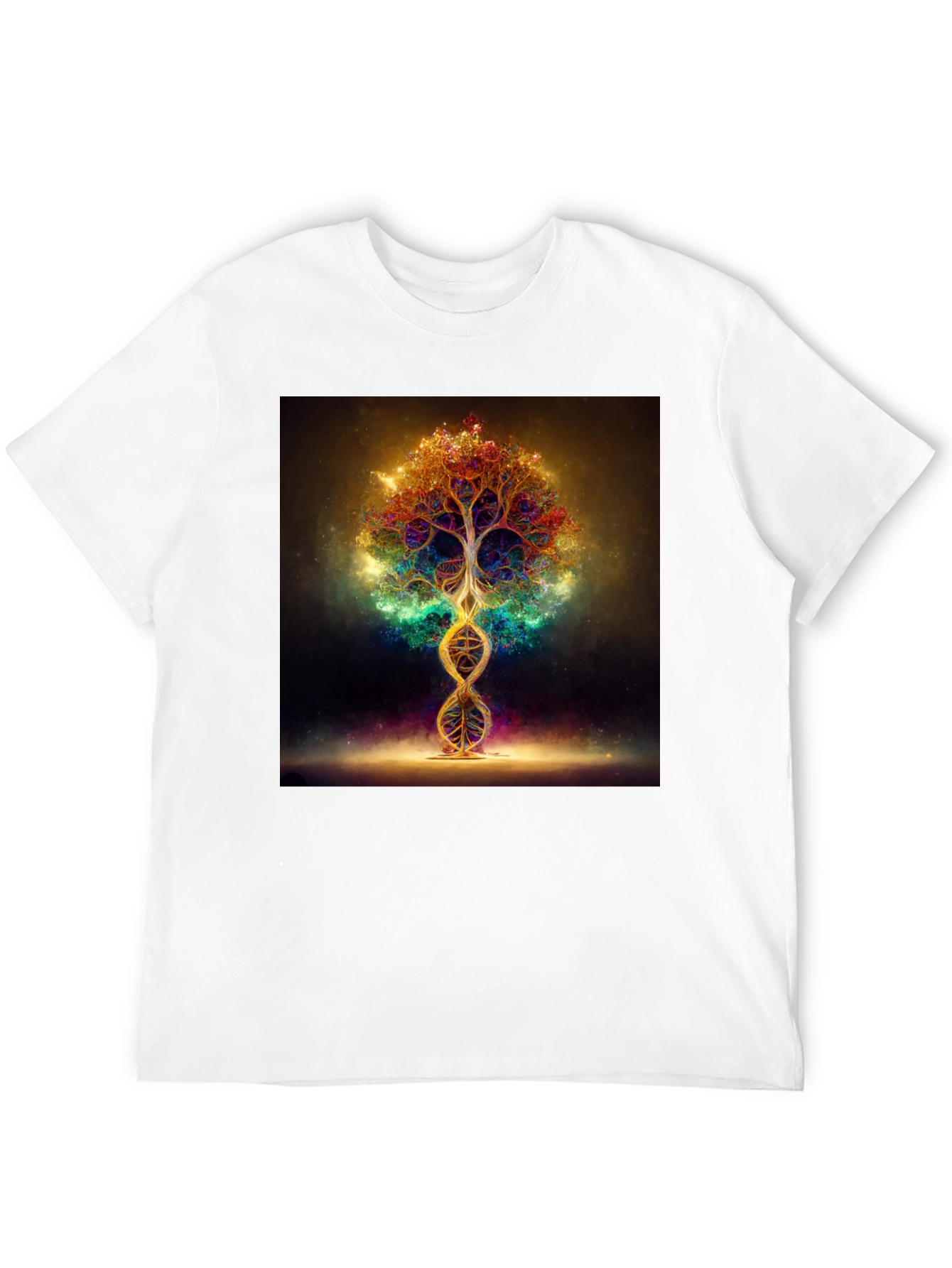 Cosmic Tree DNA T-Shirt - Vibrant Design