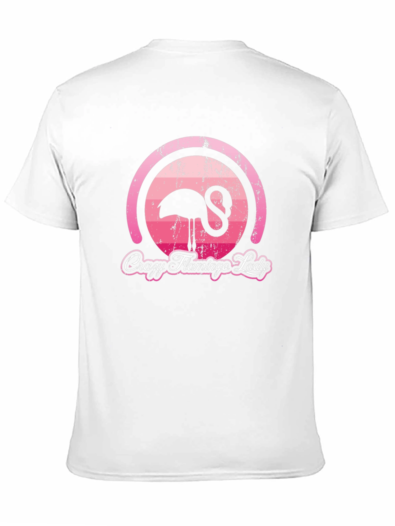 Crazy Flamingo Lady Graphic T-Shirt