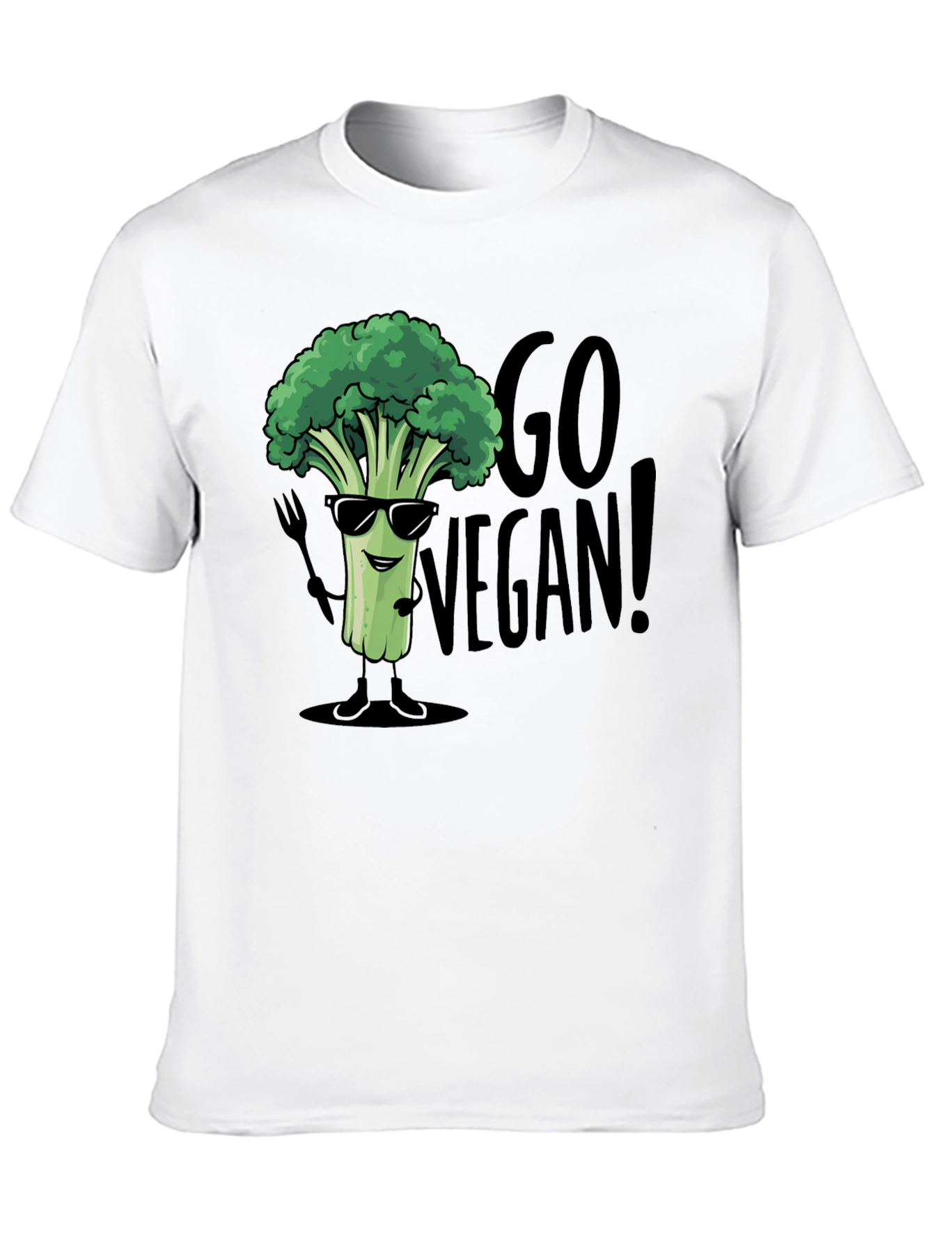 Go Vegan Broccoli T-Shirt - Funny Vegan Tee