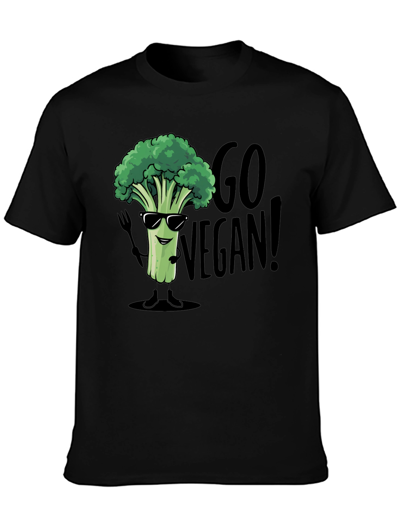 Go Vegan Broccoli T-Shirt - Funny Vegan Tee