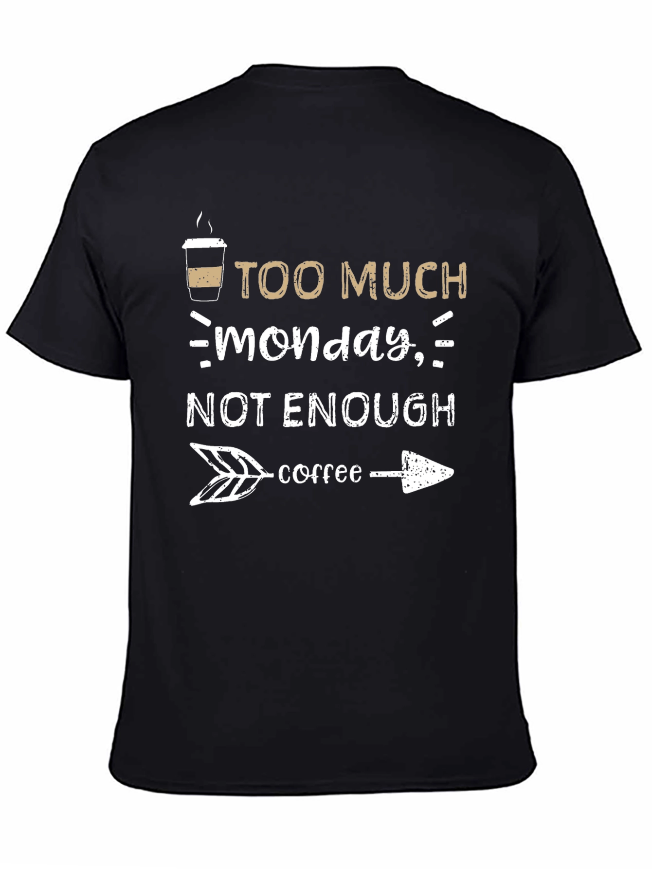 Too Much Monday Not Enough Coffee Graphic Tee