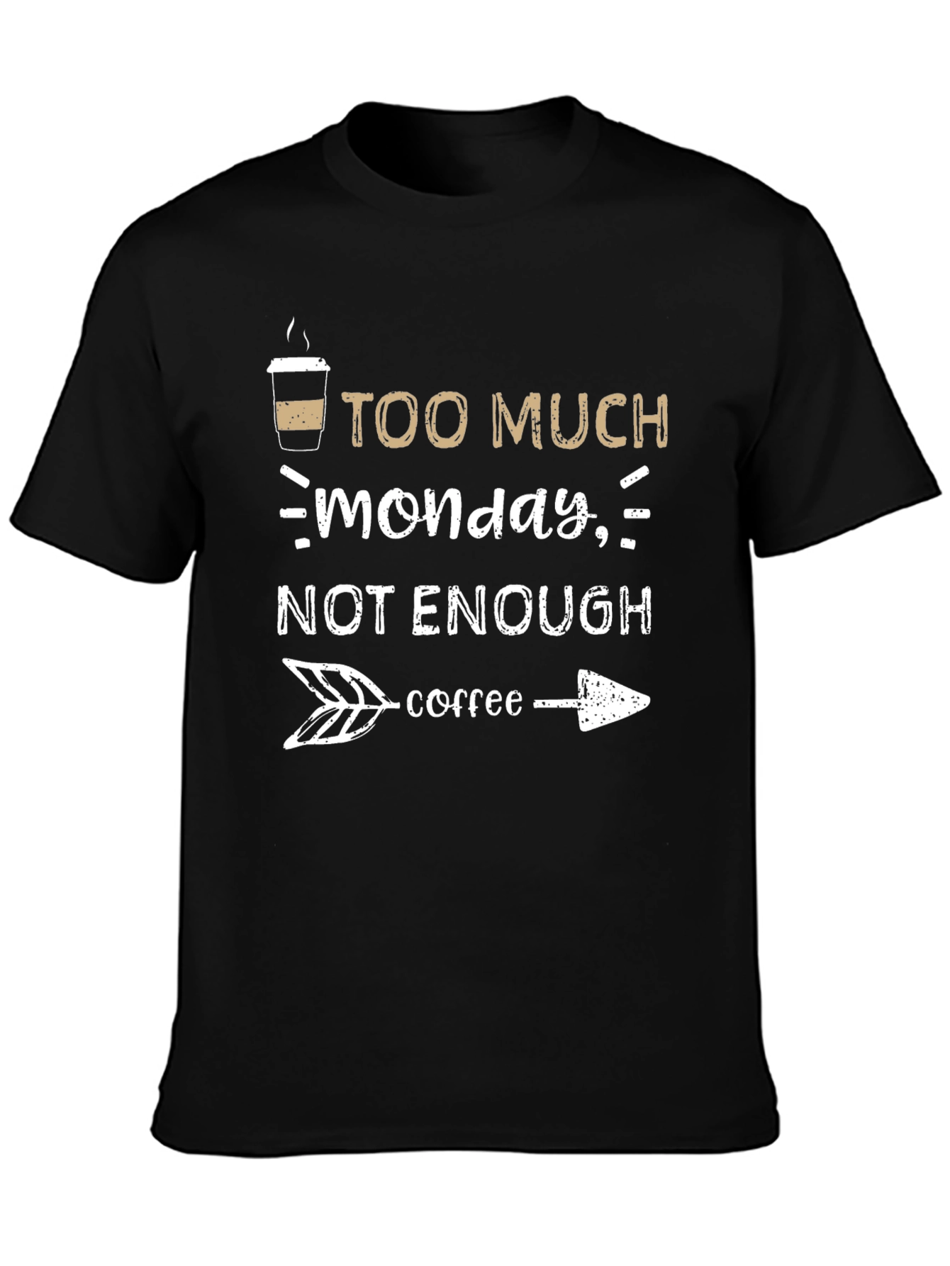 Too Much Monday Not Enough Coffee Graphic Tee
