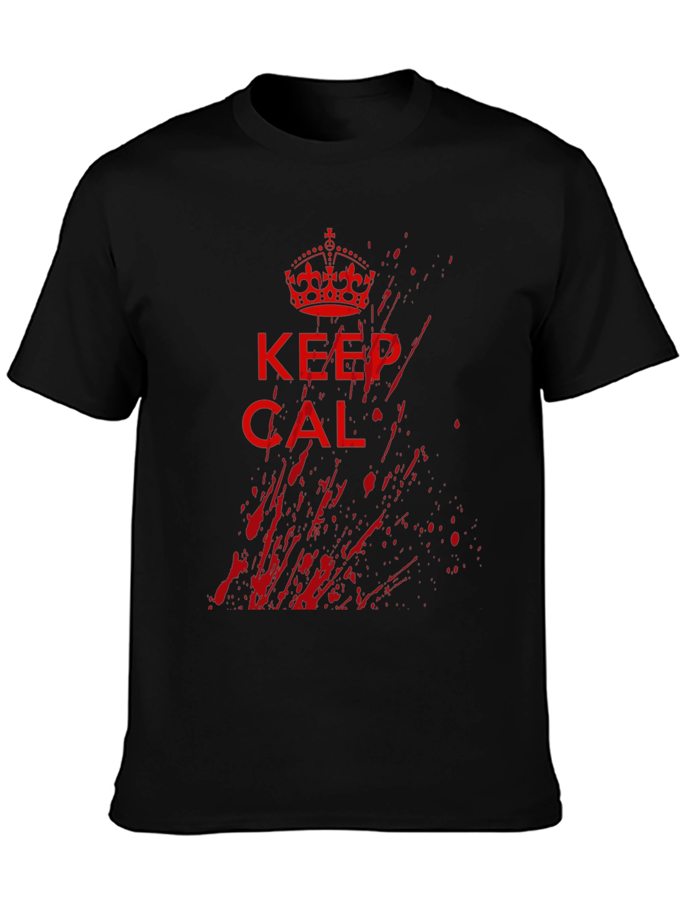 Keep Calm Grunge Graphic Tee - Black