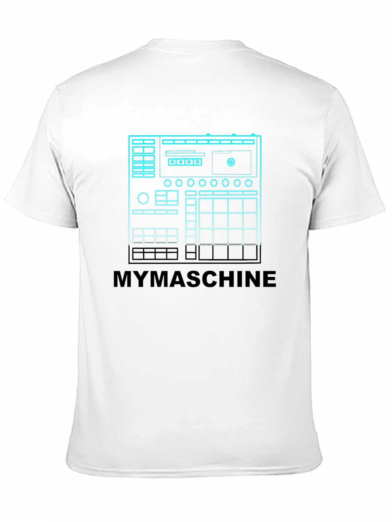 MYMASCHINE Black Graphic Tee - Music Producer Design
