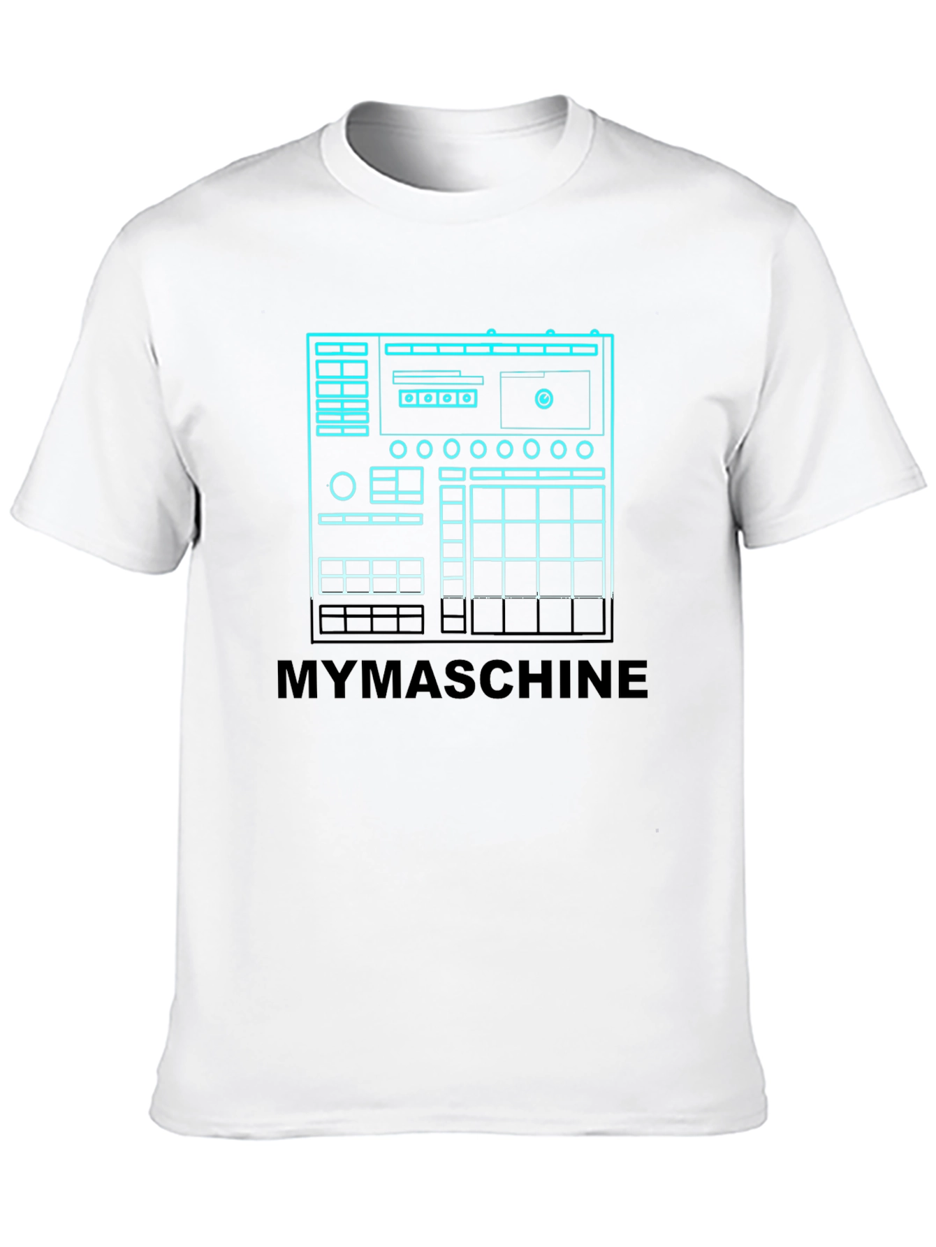 MYMASCHINE Black Graphic Tee - Music Producer Design