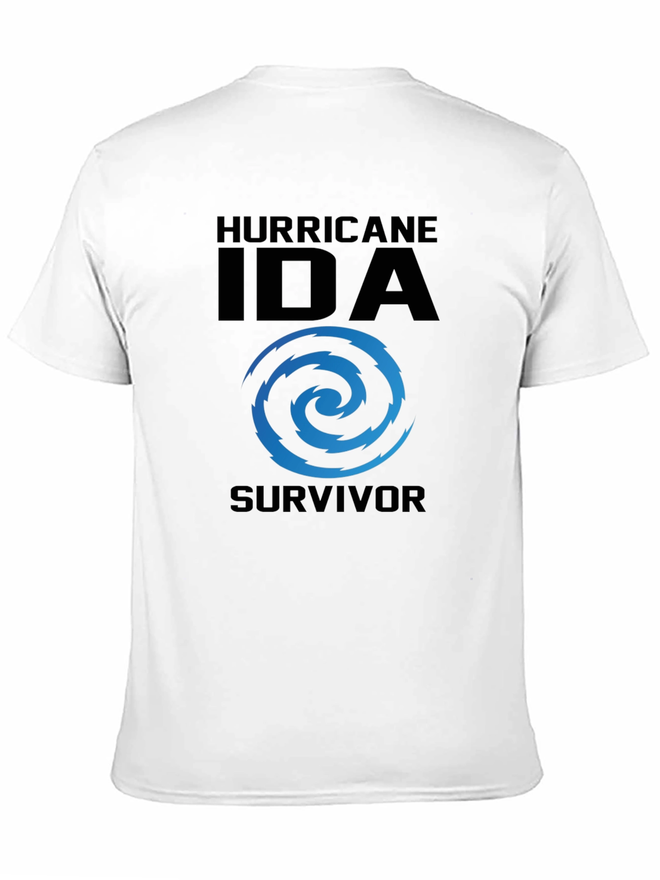 Hurricane Ida Survivor T-Shirt Black Cotton
