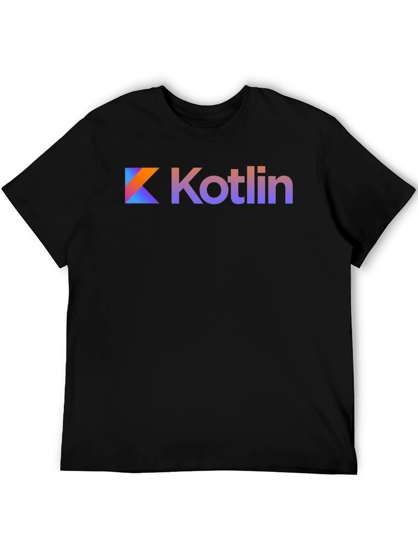Kotlin Logo Black T-Shirt Gradient Design