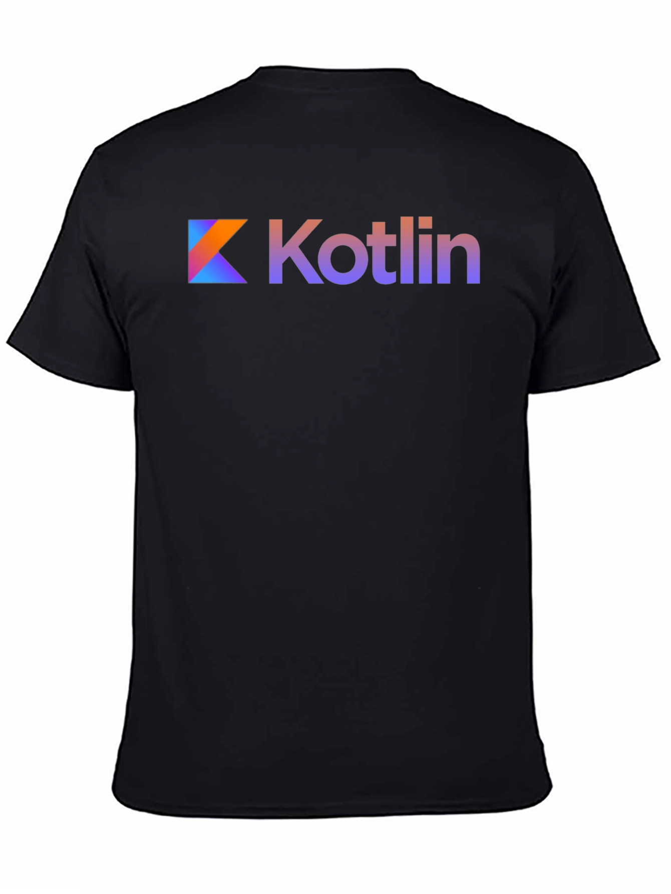 Kotlin Logo Black T-Shirt Gradient Design