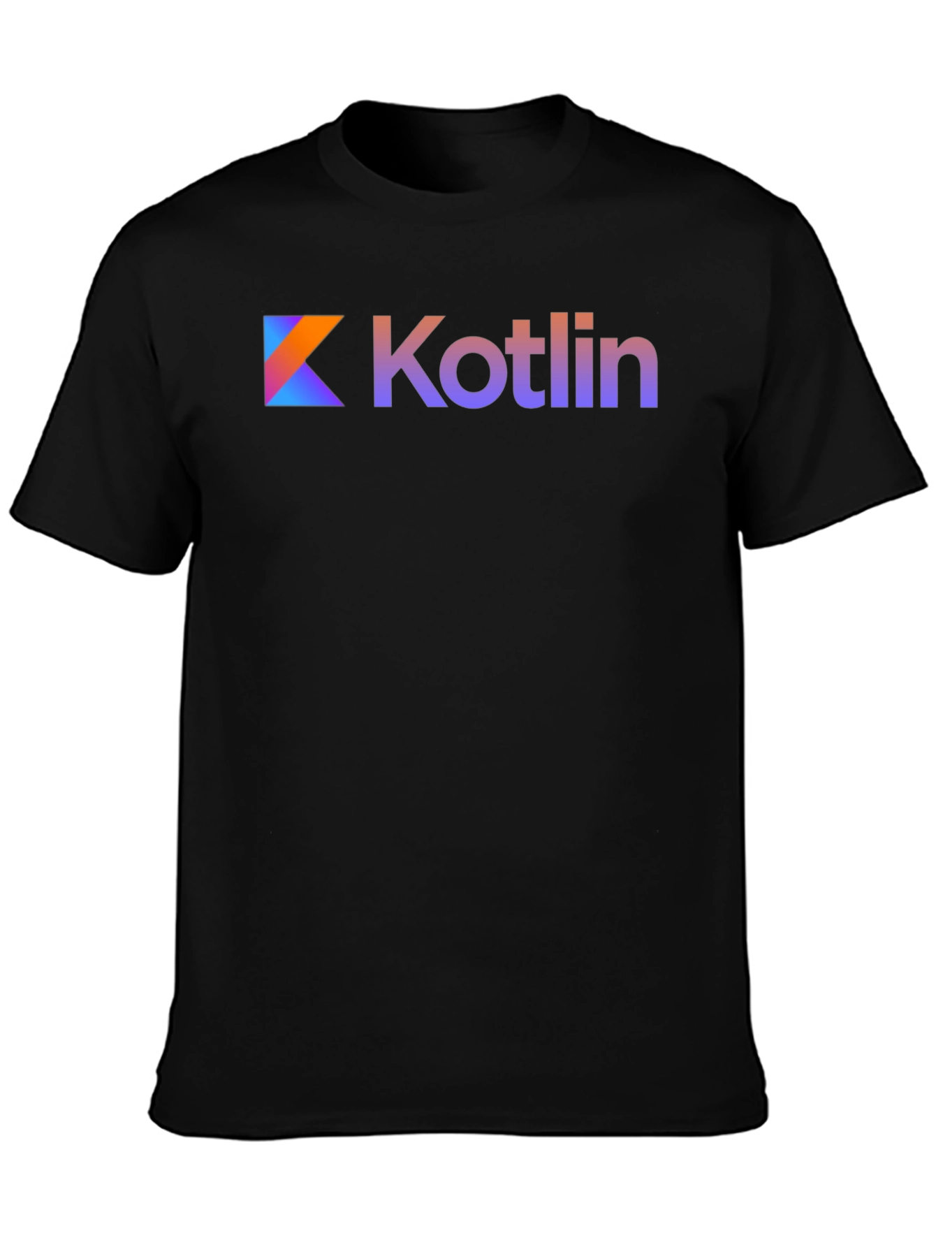 Kotlin Logo Black T-Shirt Gradient Design