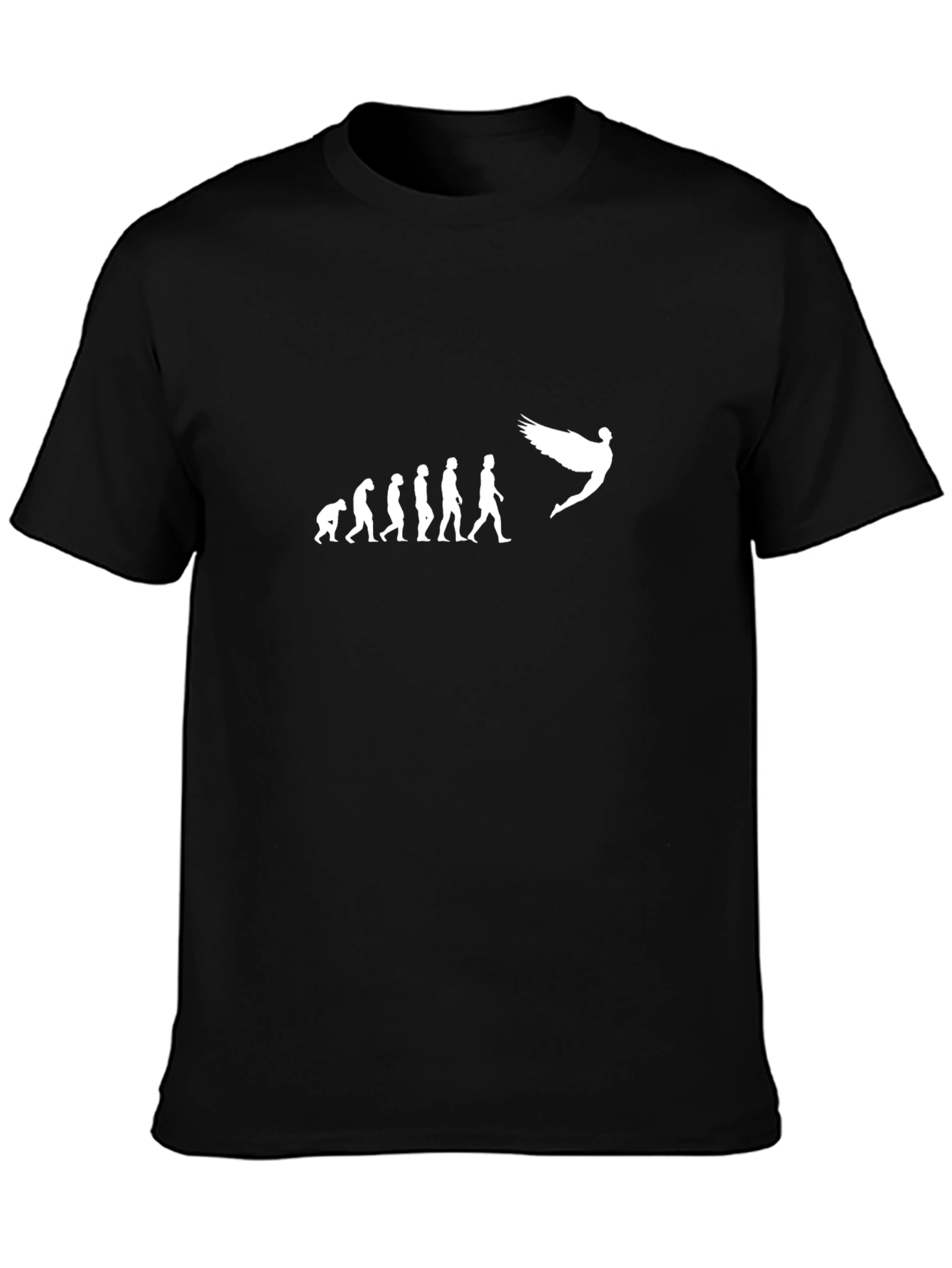 Evolution to Angel Black T-Shirt - Fly High!
