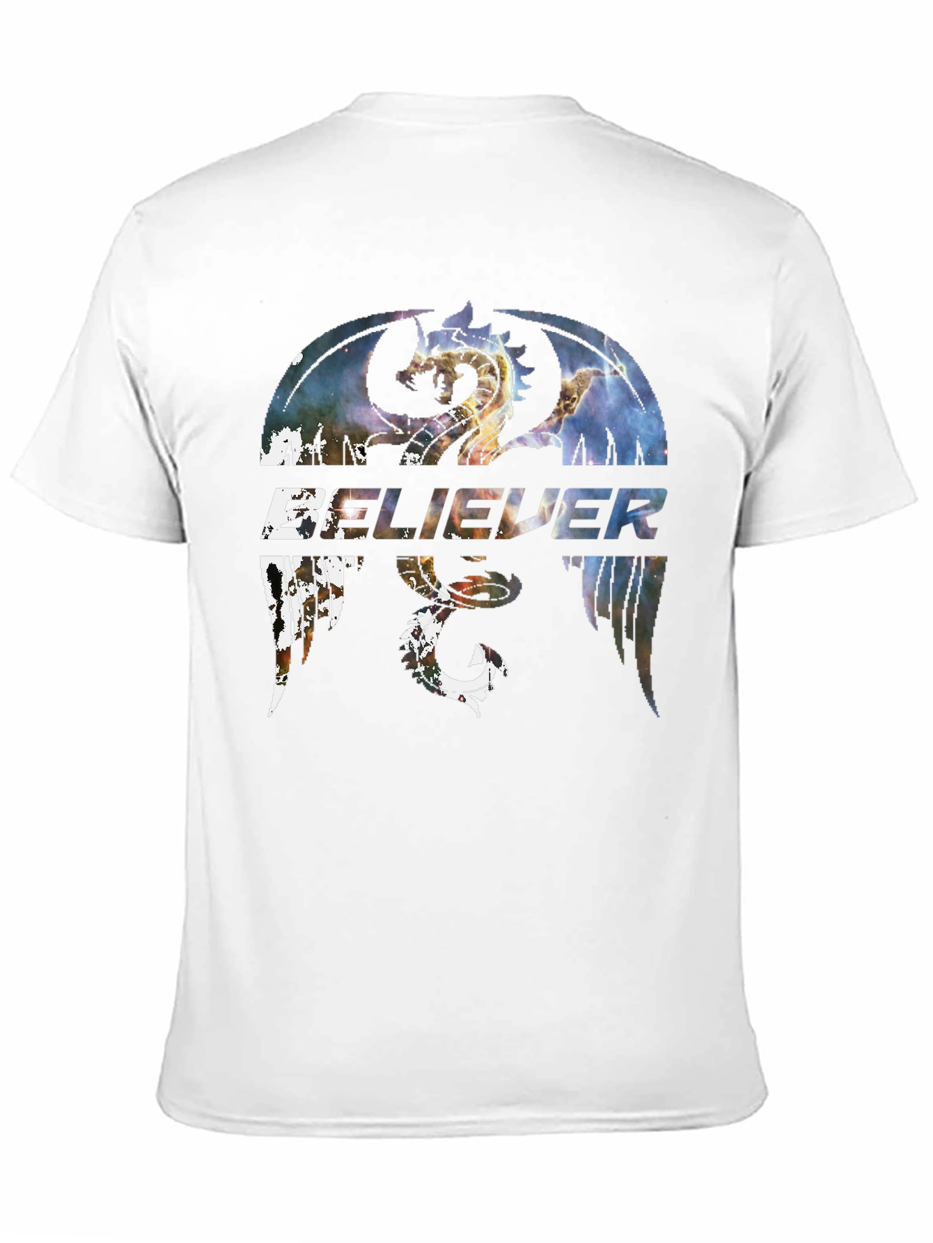 Believer Dragon Graphic Tee - Stylish Black T-Shirt