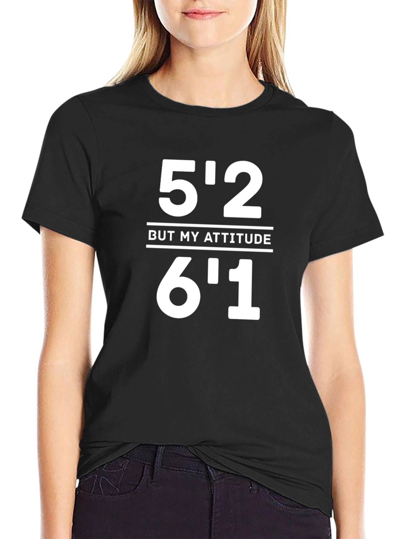 Funny Height Attitude Graphic Tee Shirt