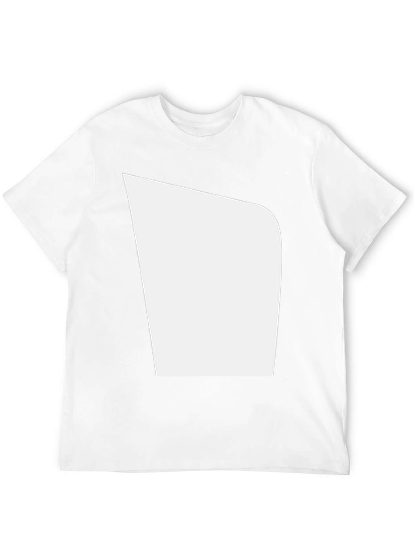 Mens Black T-Shirt with Unique White Graphic