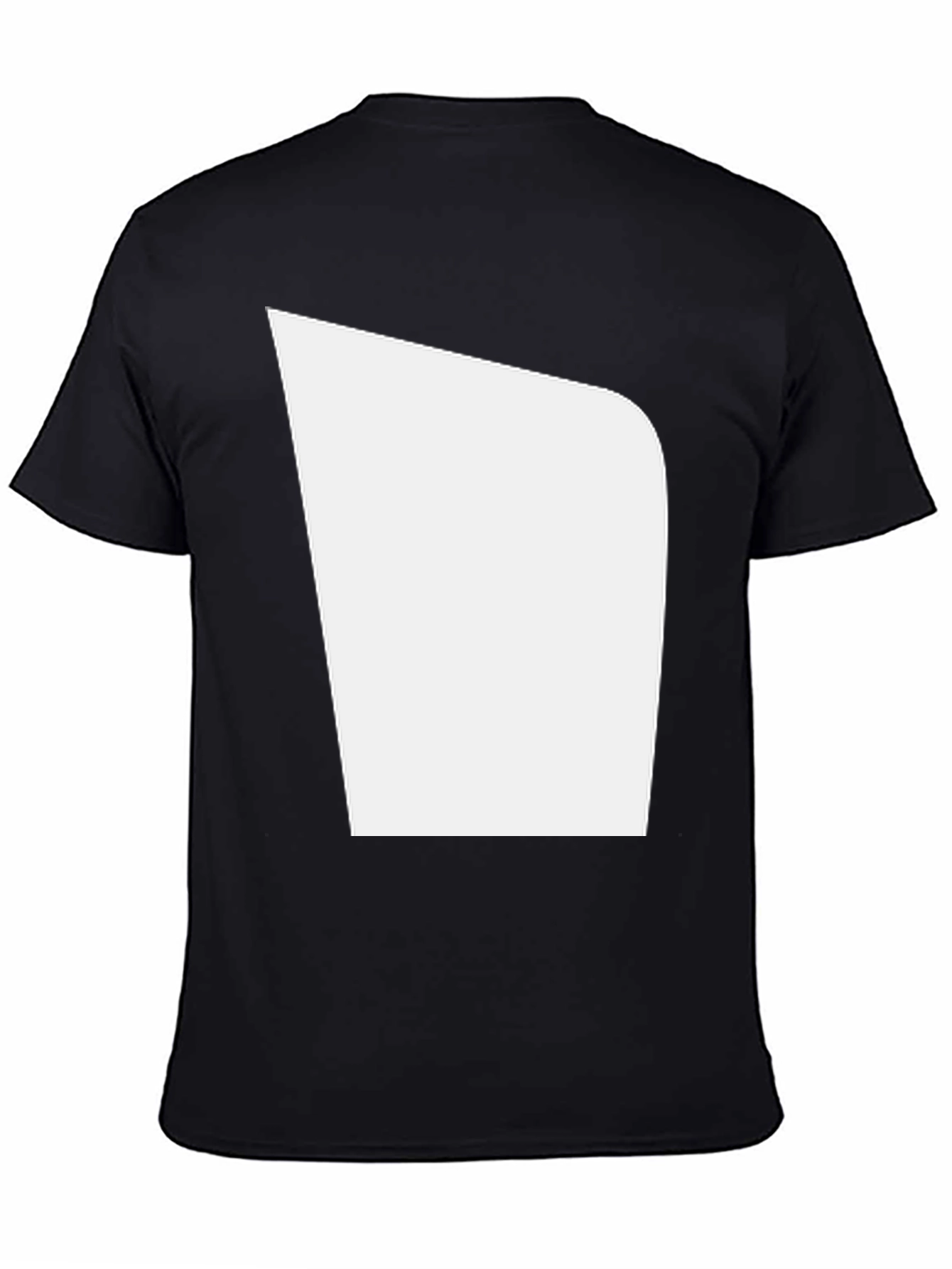 Mens Black T-Shirt with Unique White Graphic