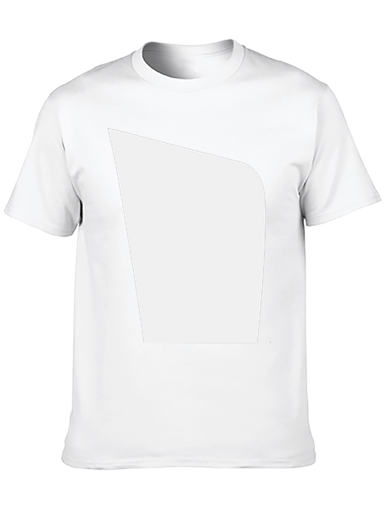 Mens Black T-Shirt with Unique White Graphic