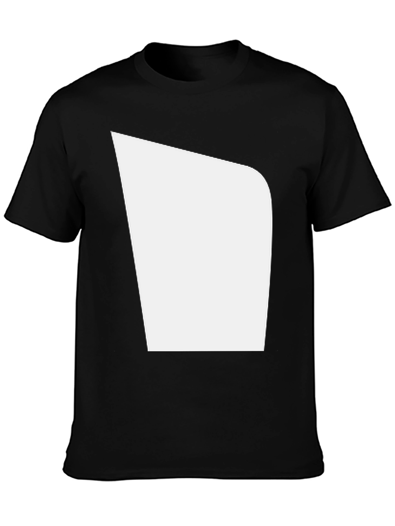 Mens Black T-Shirt with Unique White Graphic