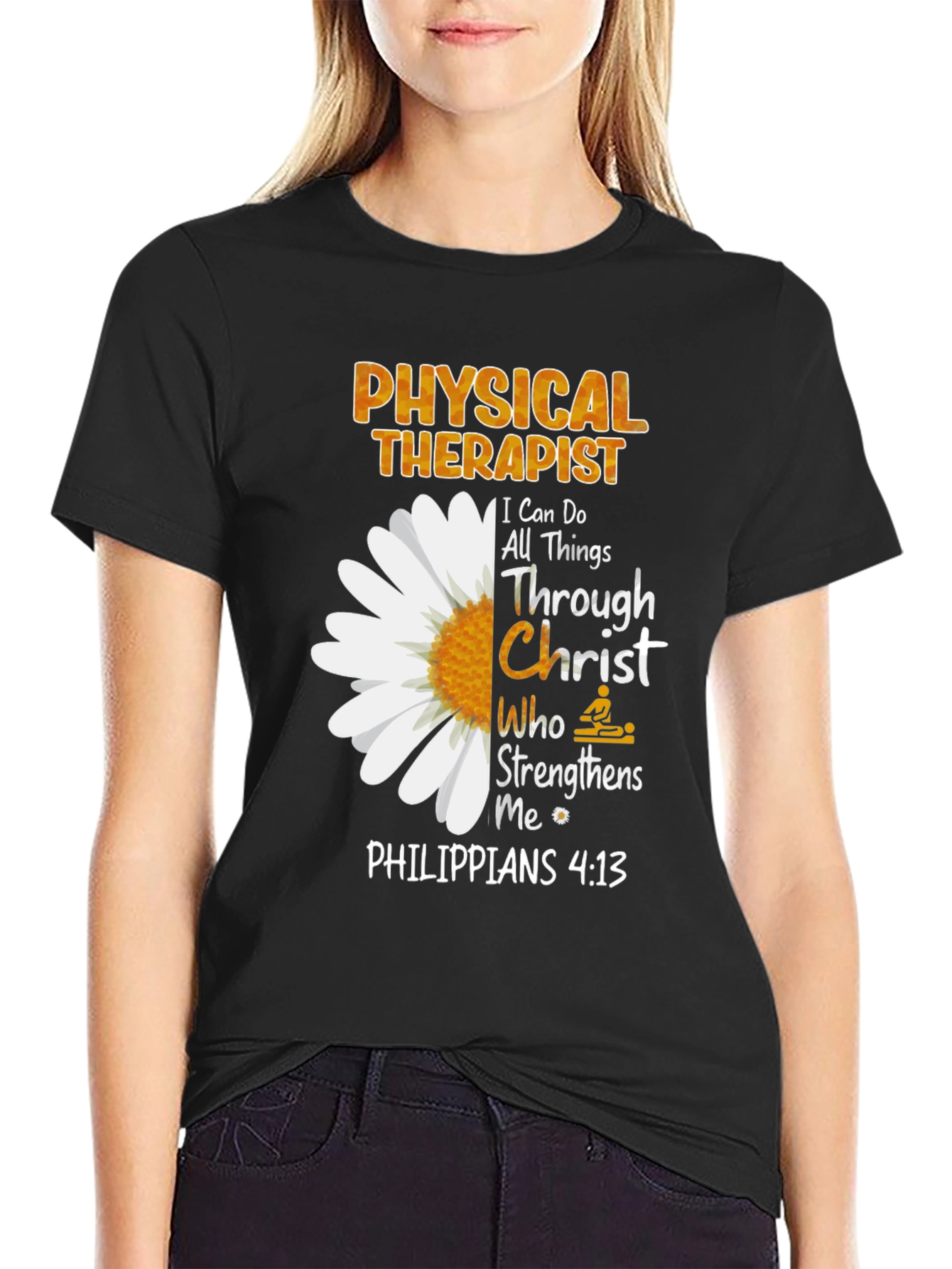 Physical Therapist Christian Floral T-Shirt