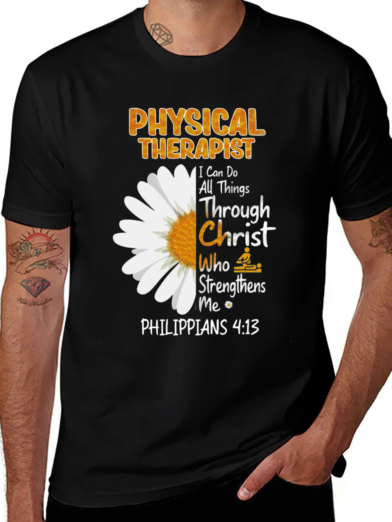 Physical Therapist Christian Floral T-Shirt