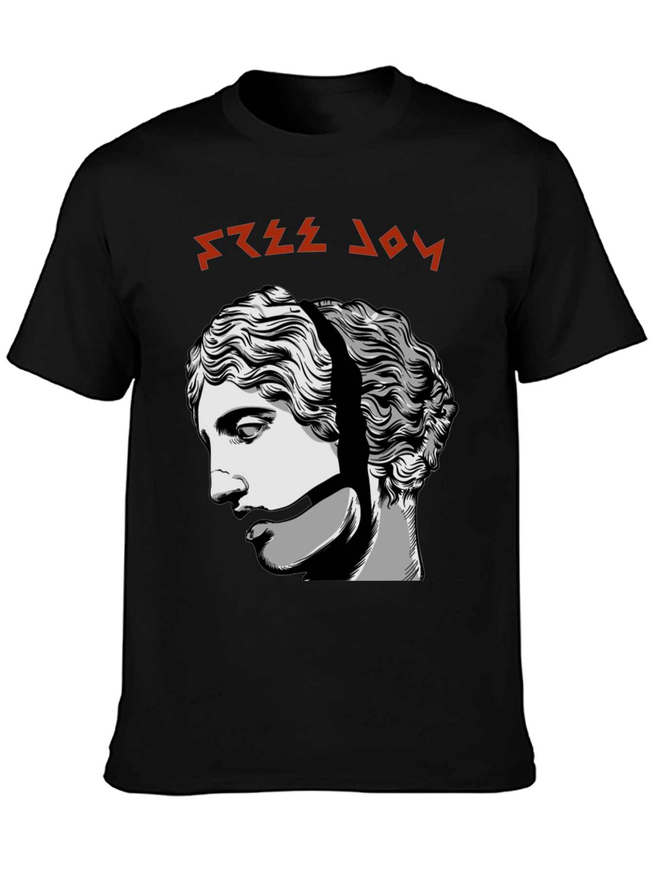 Free Joy Graphic Tee - Black Cotton T-Shirt