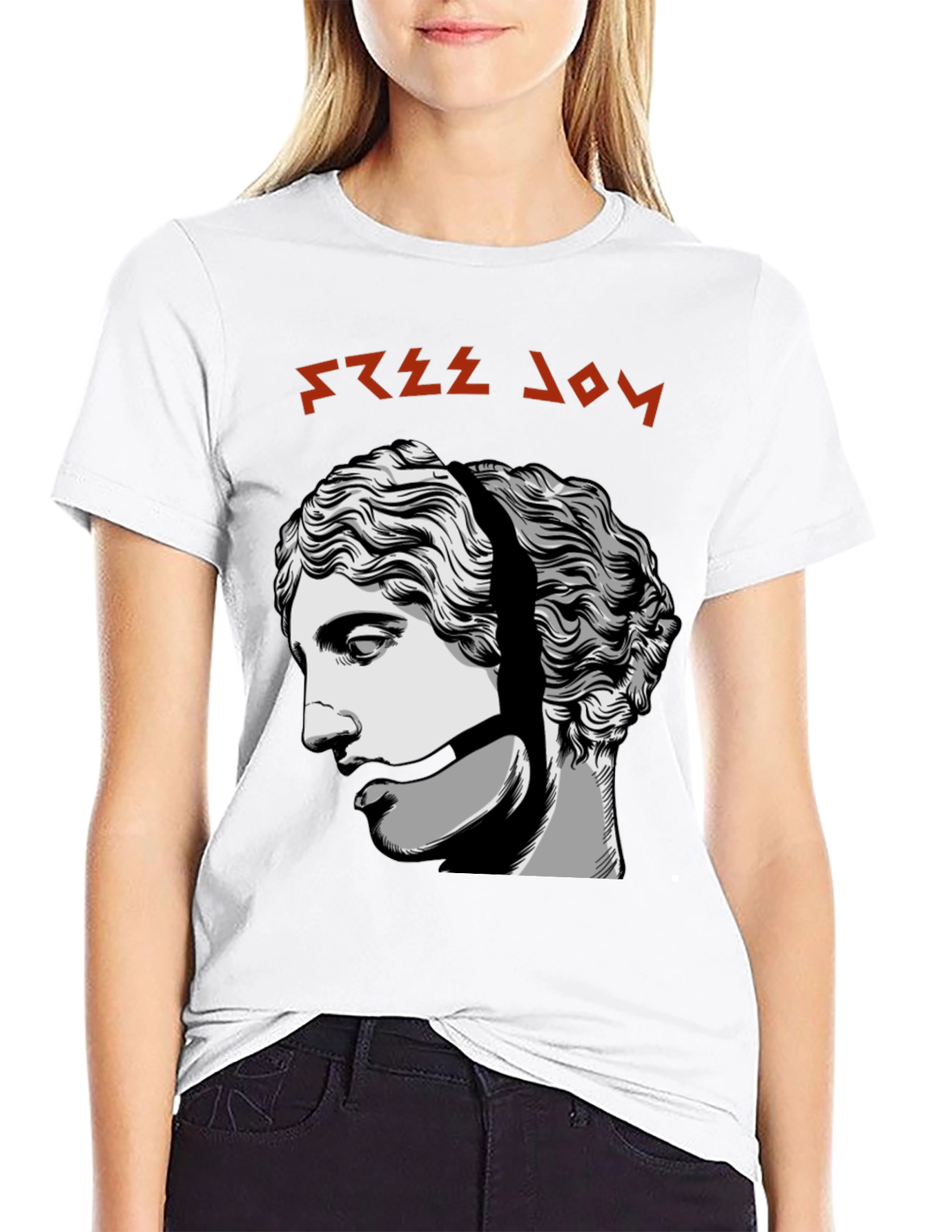 Free Joy Graphic Tee - Black Cotton T-Shirt