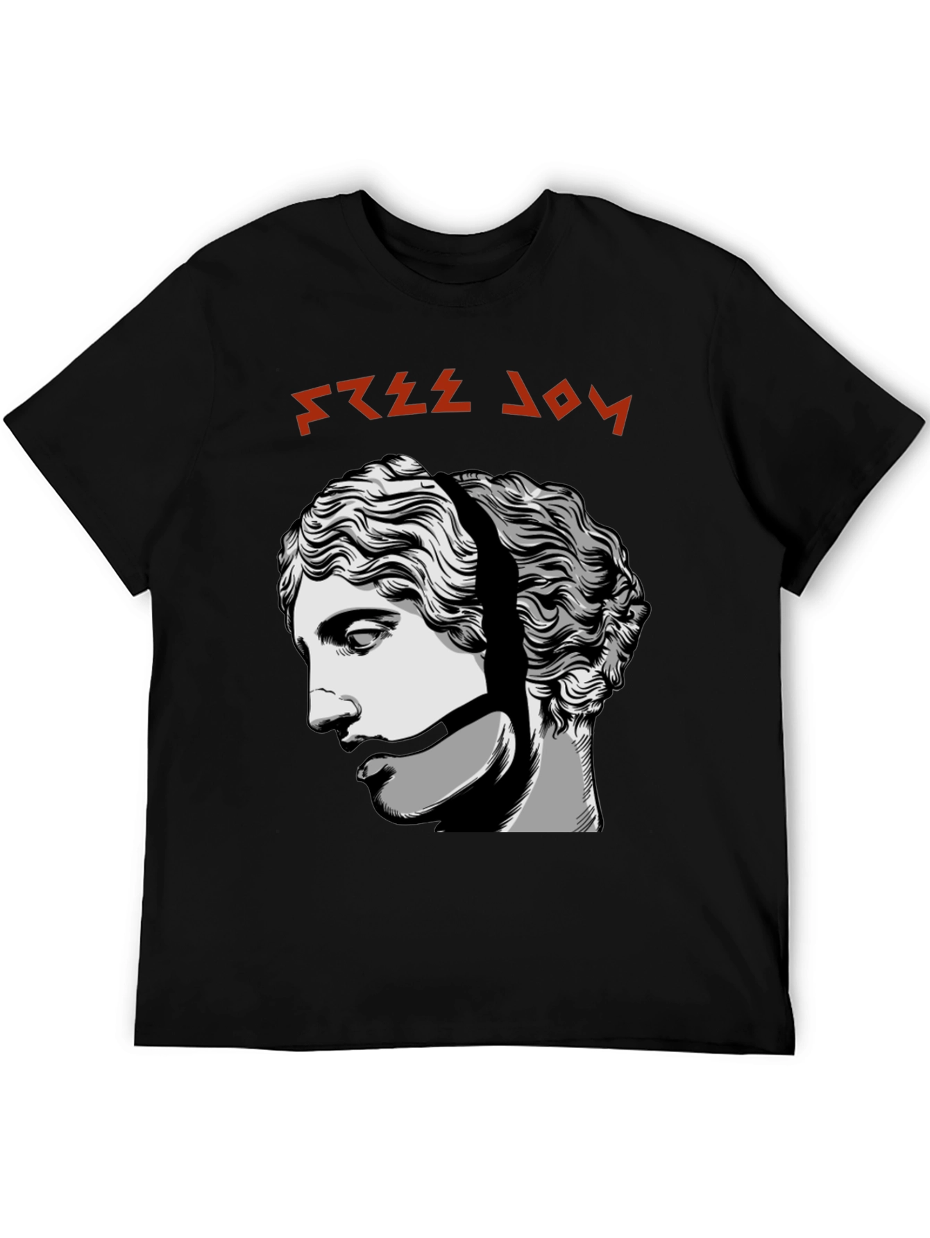 Free Joy Graphic Tee - Black Cotton T-Shirt