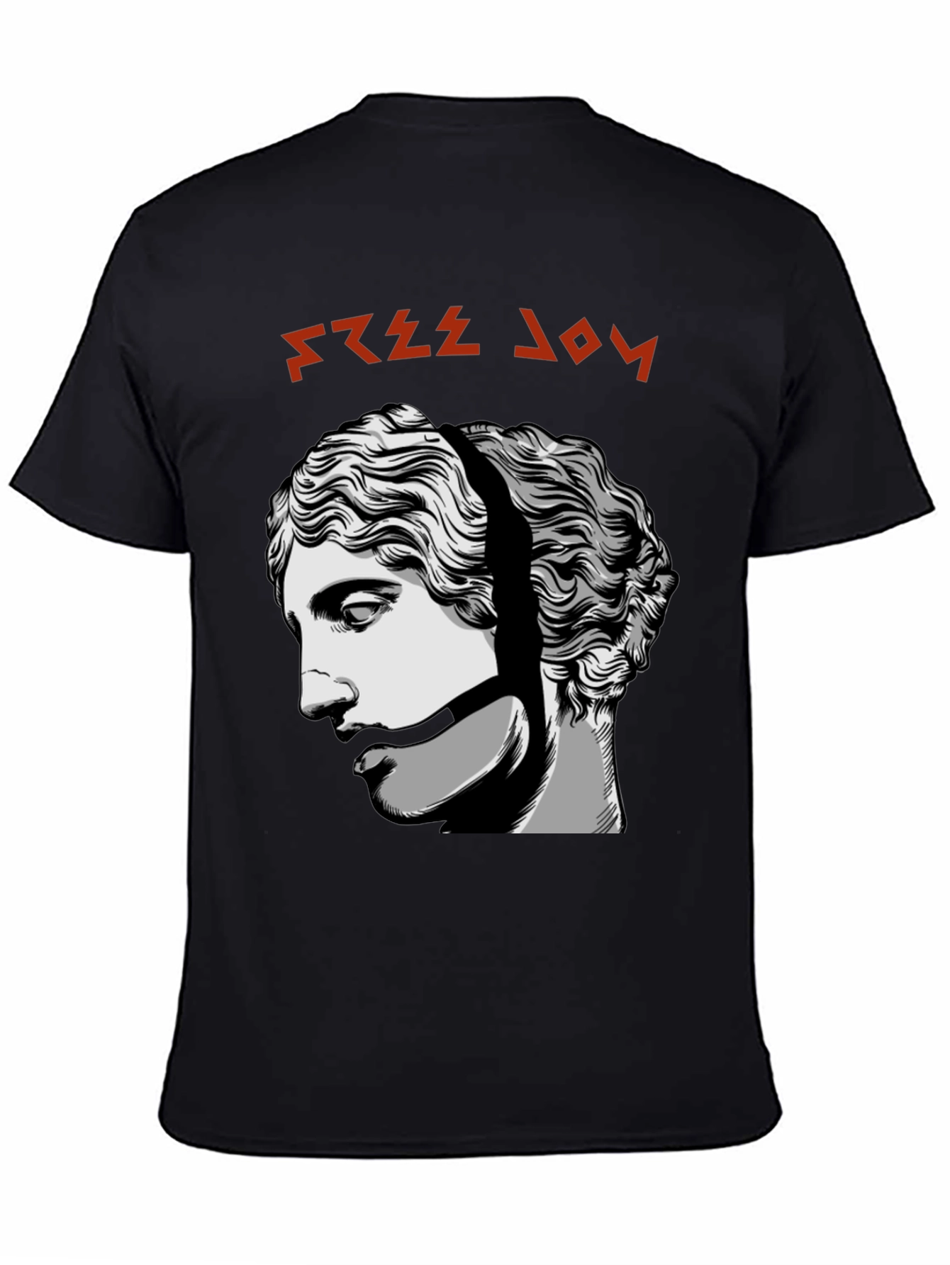 Free Joy Graphic Tee - Black Cotton T-Shirt