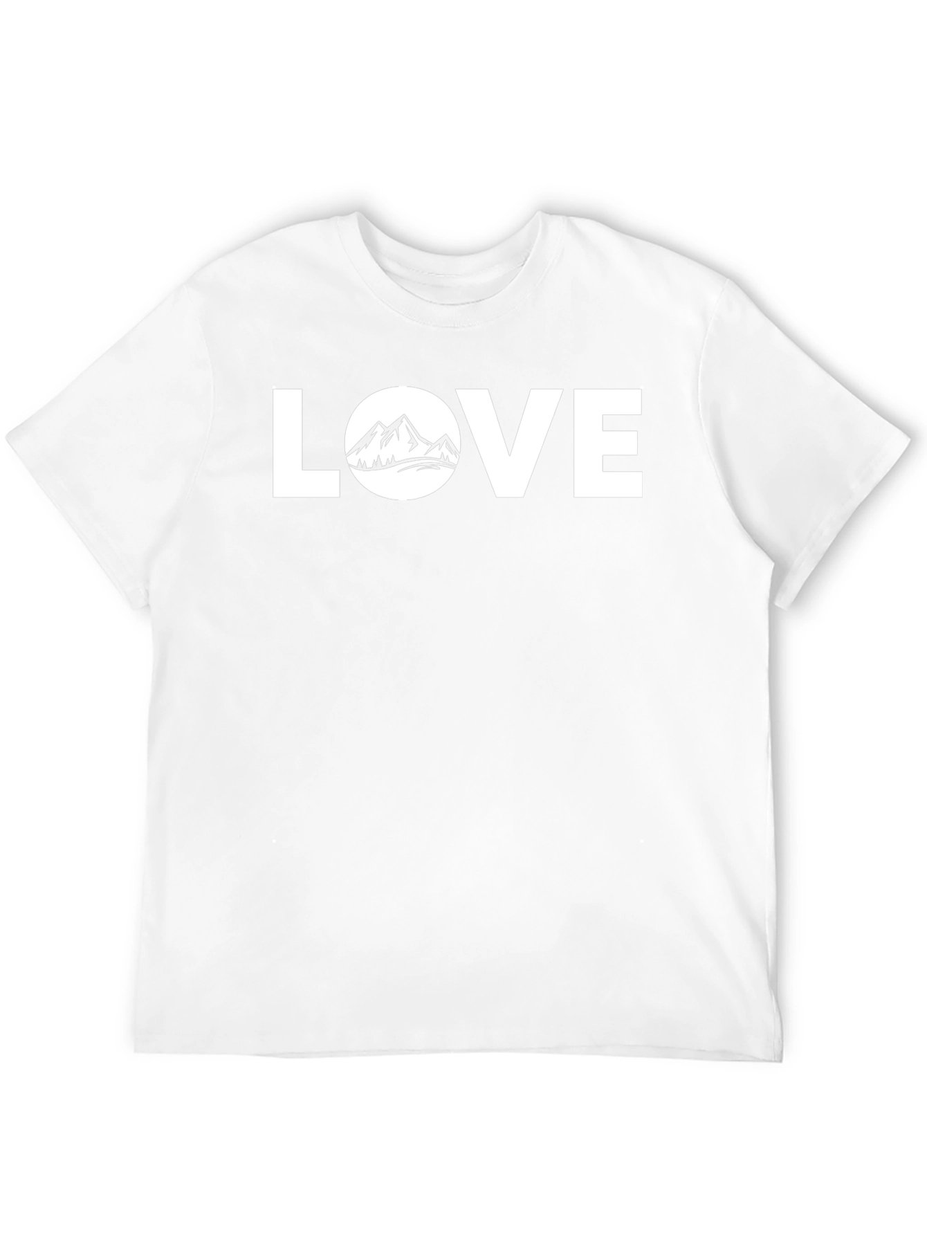 Love Nature Mountain Graphic T-Shirt - Black