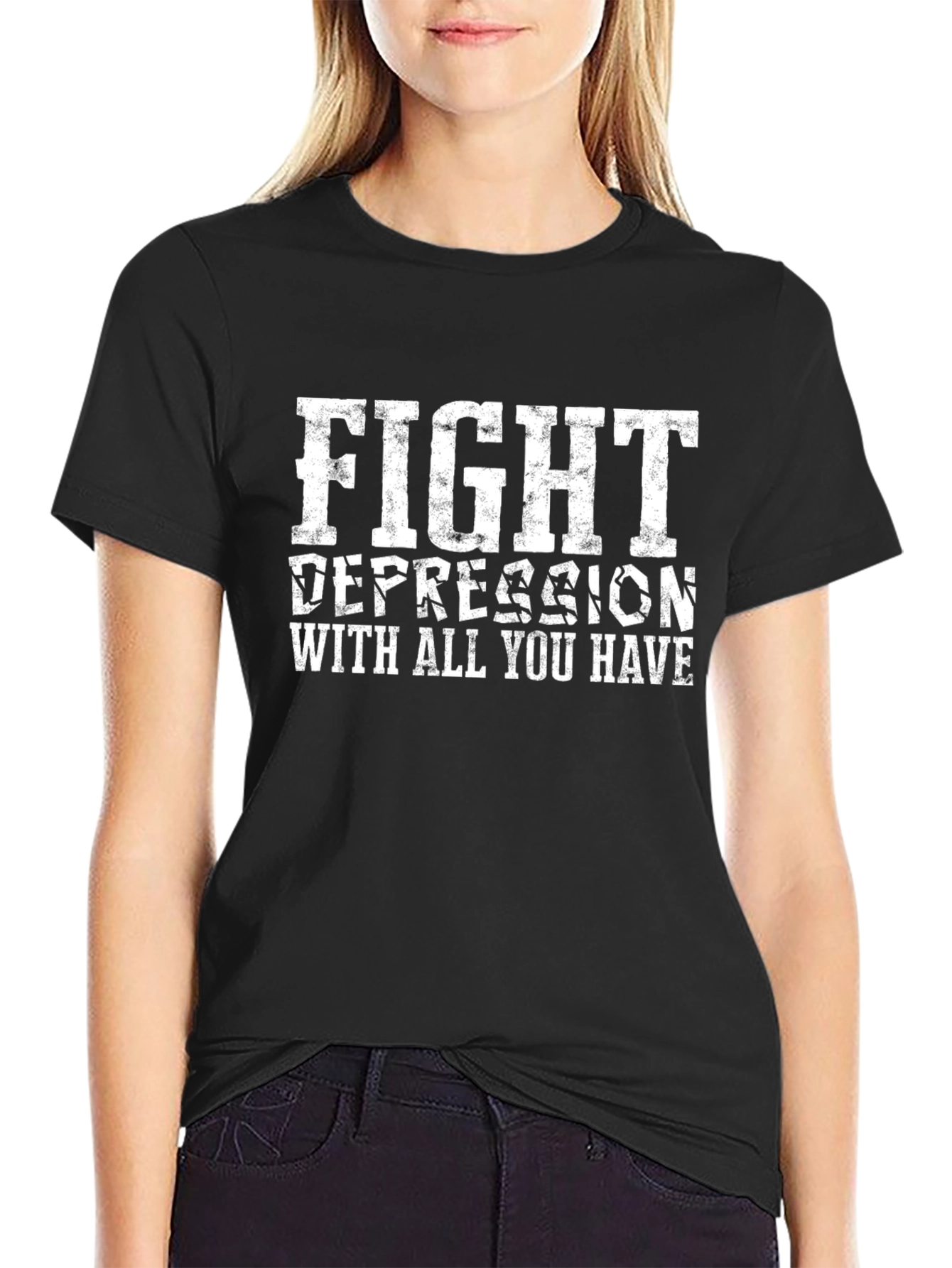 Fight Depression T-Shirt - Motivational Graphic Tee
