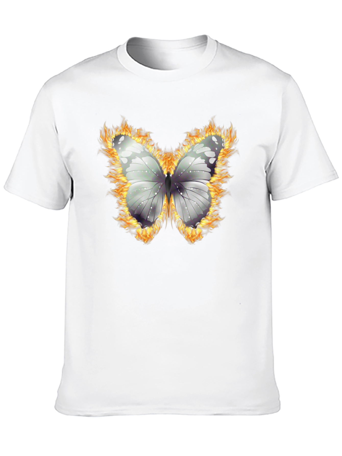 Burning Butterfly Graphic T-Shirt - Black