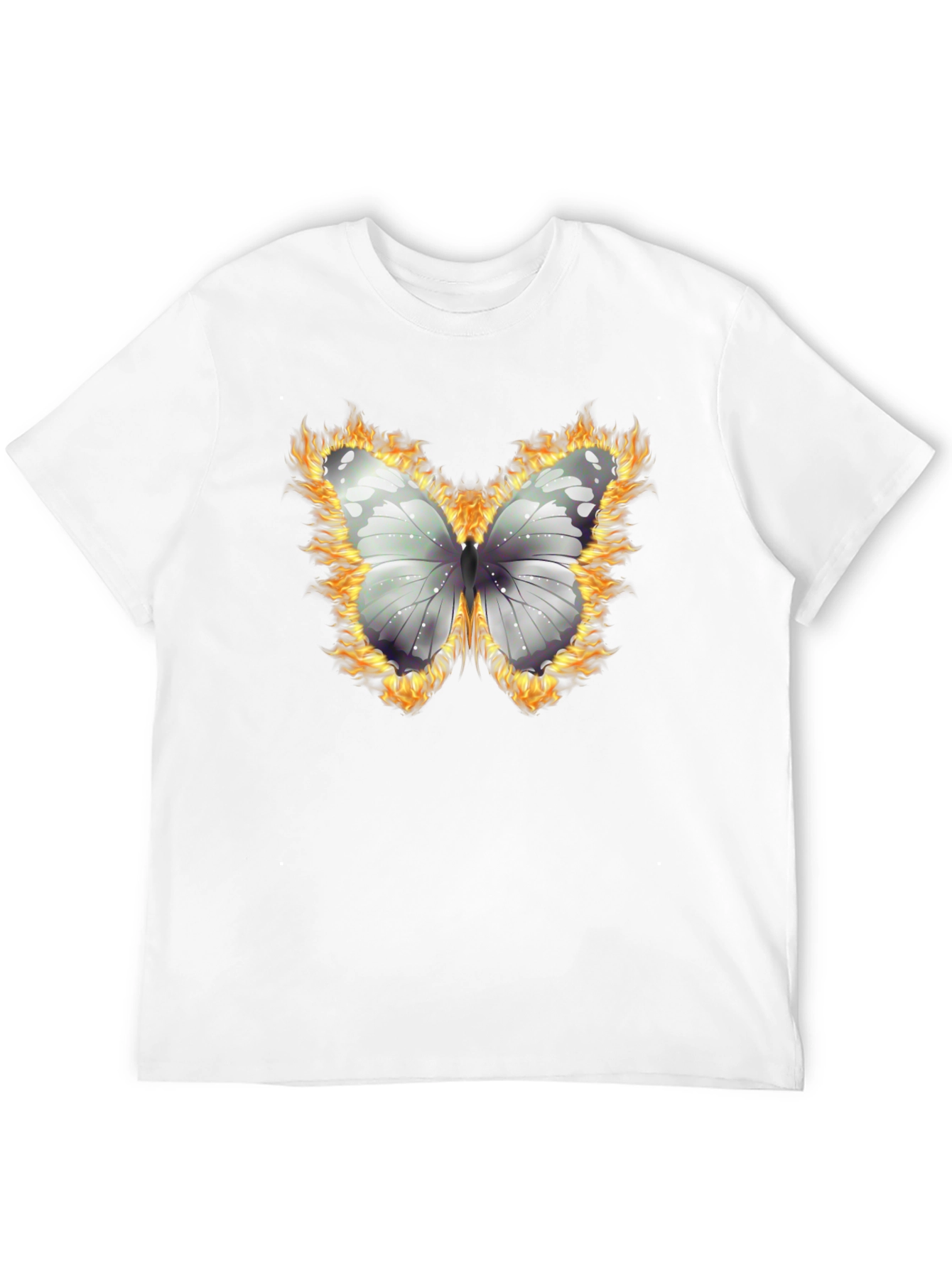 Burning Butterfly Graphic T-Shirt - Black